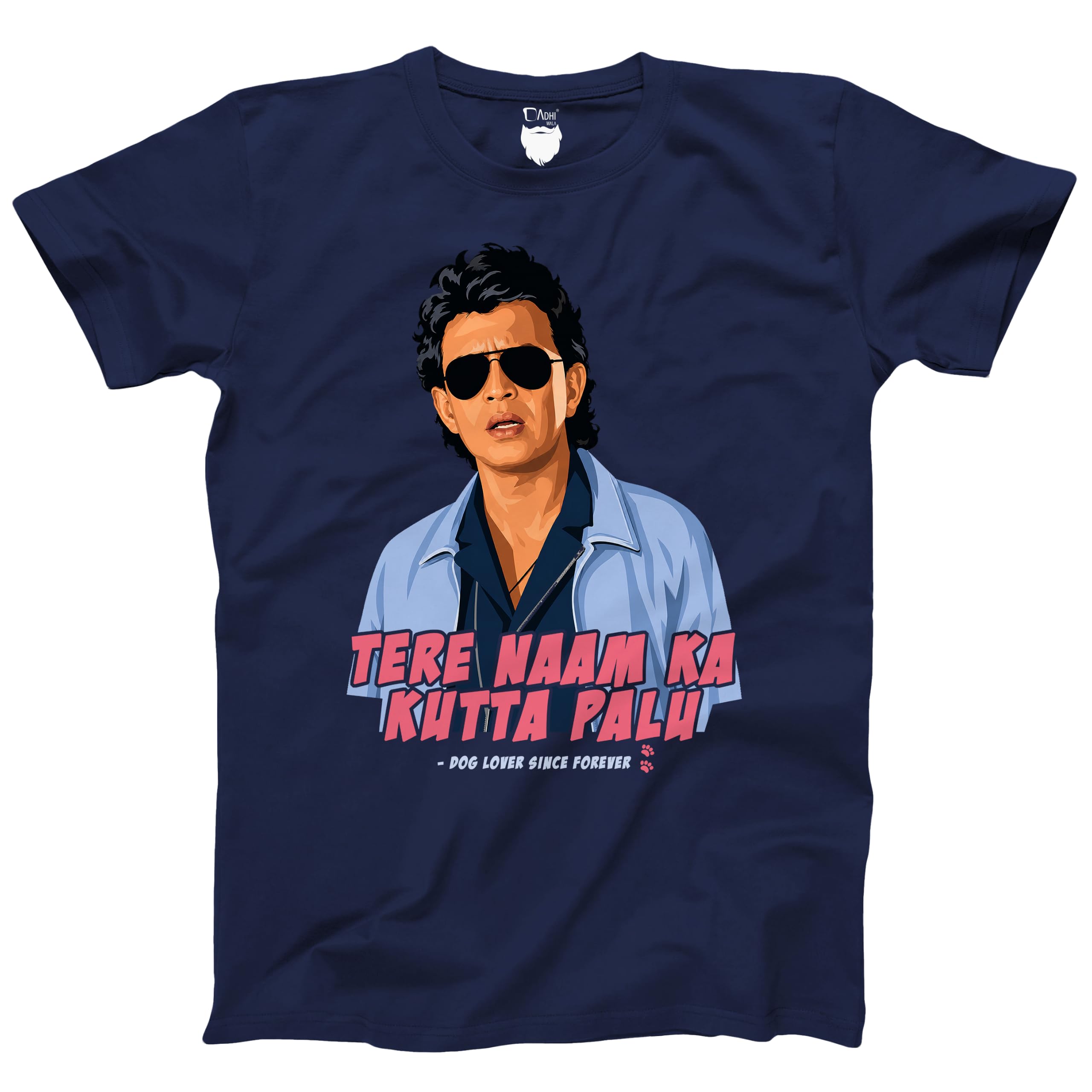 Men's T-Shirt, Tere naam ka Kutta palu, Dog Lover Bollywood Inspired Funny Casual Wear-picture-22
