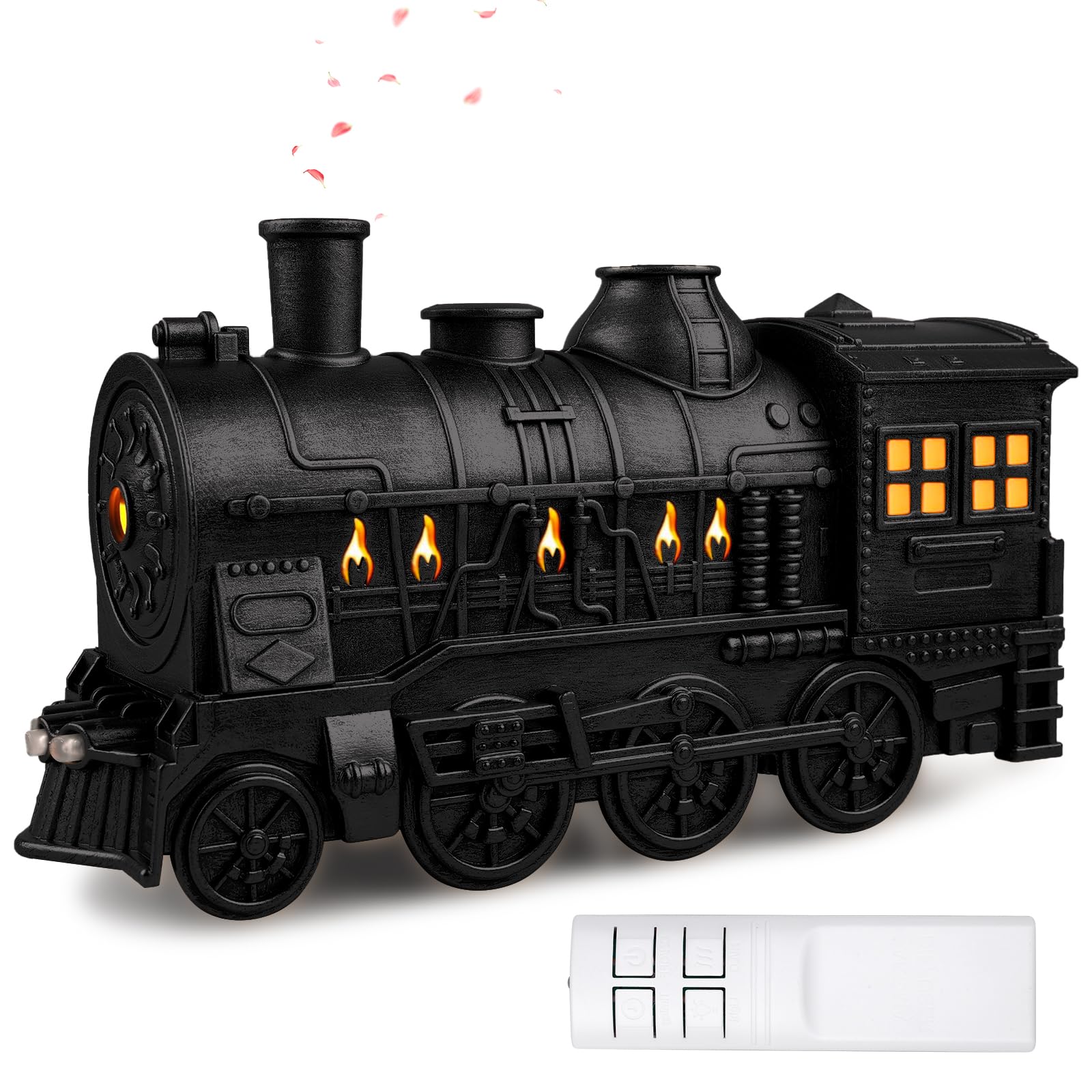 Humidificador de tren de 300 ml, humidificador de aire, difusor de aceites esenciales, humidificador de aire para cámara ultrasónica, para una humidificación eficaz y una distribución de perfumes