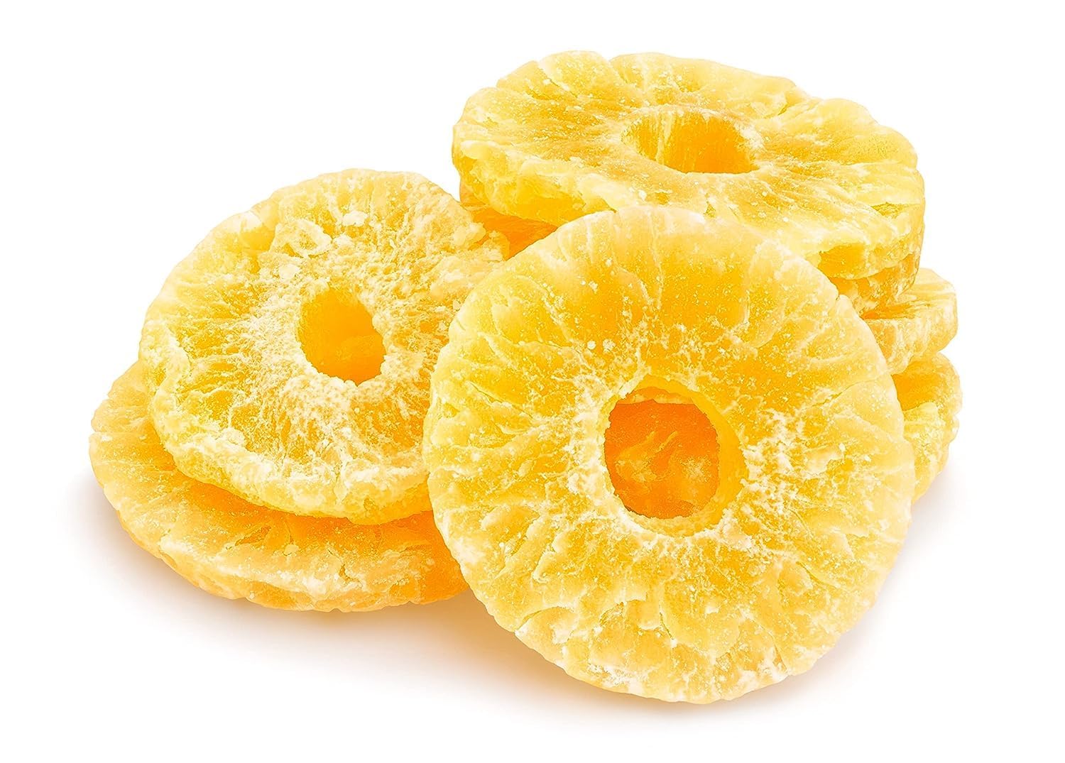 Anna and Sarah Dehydrated Pineapple Ring Slice 32 Oz, Low Sugar, NO SO2 (NO SULPHUR), Natural, Fresh Sweet Dried Tropical Pineapple Slices for Snacking & Baking in Resealable Bag 2 Lbs