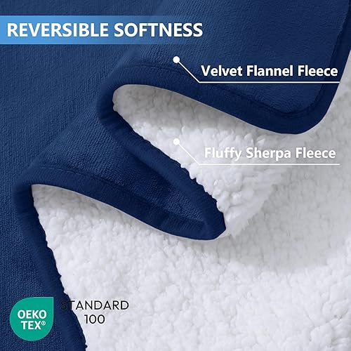 Miniatura 2 de Smiry Manta de cama impermeable para perro, manta a prueba de fugas para cama y sofá, reversible, de forro polar sherpa, funda protectora de muebles