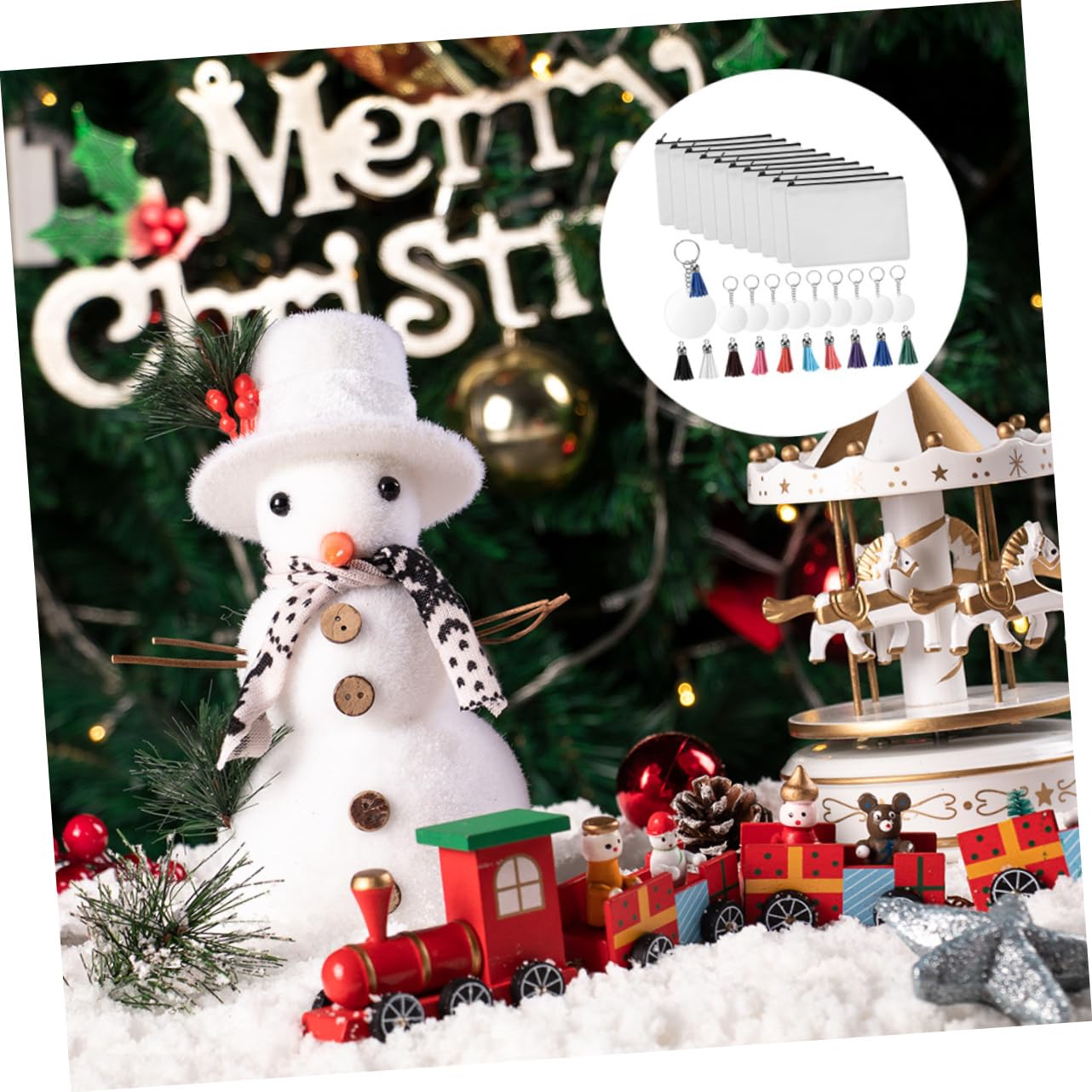 Set da 10 Astucci in Tela per Trasferimento Termico Cerniera, Borsa Cosmetica Spessa e Resistente, per Viaggi e Conservare Matite o Prodotti Nail Art
