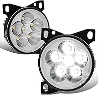 Vista 11 de DNA MOTORING FL-HAY-016-CH - Par de luces antiniebla reflectoras LED completas compatibles con Kenworth T680 2011-2022, carcasa cromada
