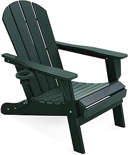 LOUNZY Folding Adirondack Chair, Green
