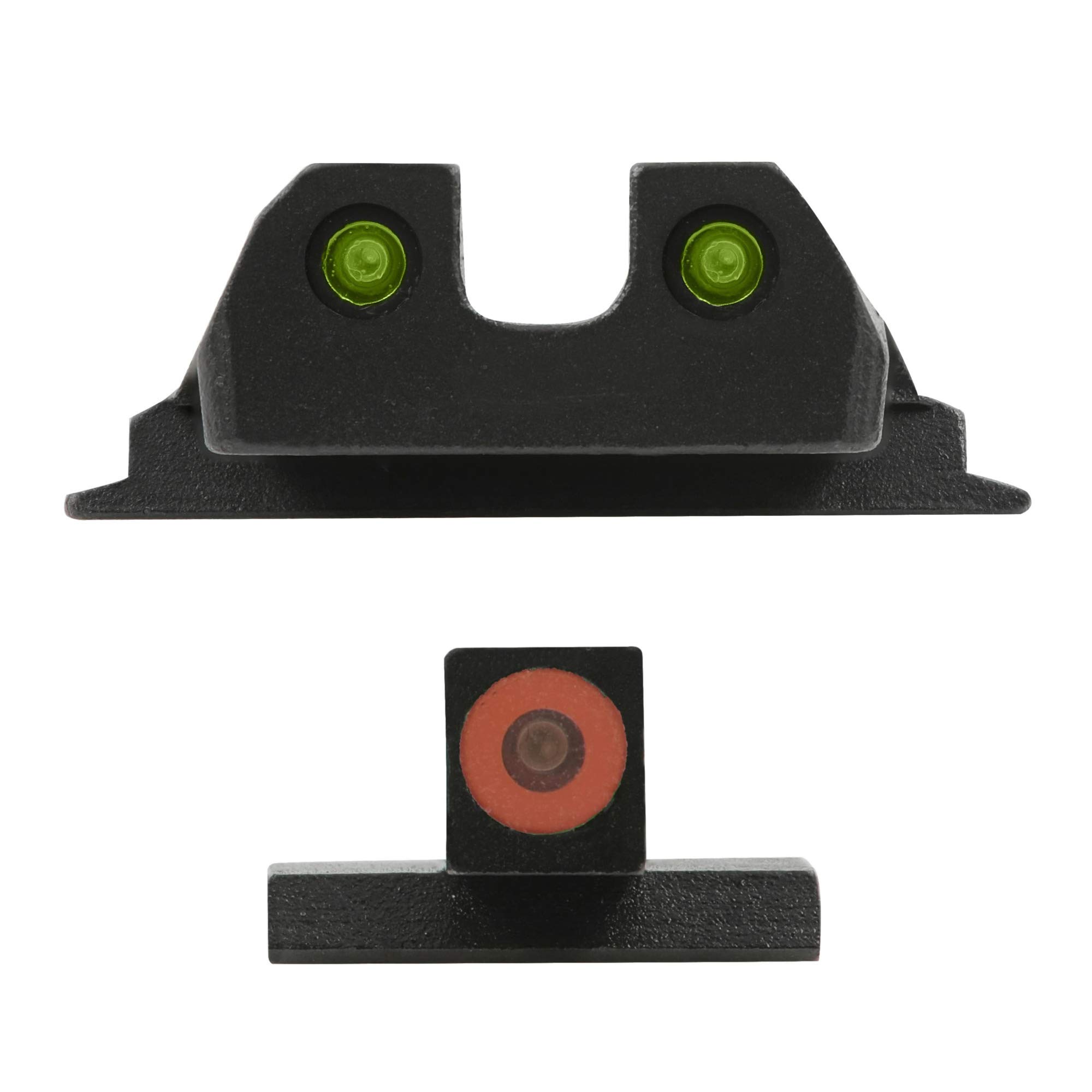 MEPRO Hyper-Bright tritium Night Sights Compatible with S&W M&P M&P Shield, Green tritium dots,Extra Bright Colored Front photoluminescent Night Sight, U Notch Rear Glow on Sights by Meprolight