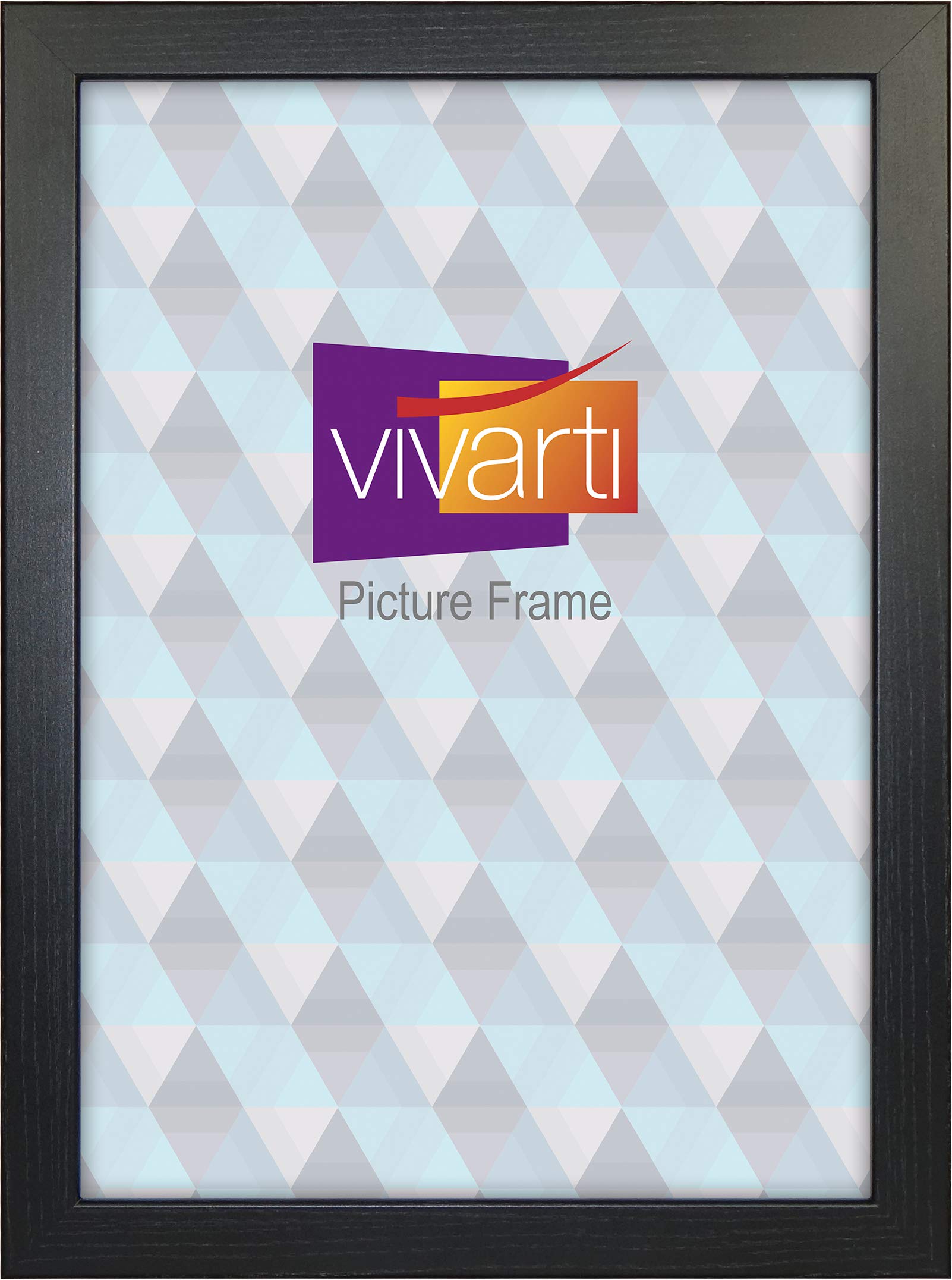Vivarti Black Ash Finish Black Ash Picture Frame (A3 Size, 29.7 X 42 Cm) Portrait Or Landscape Photo Frame With Clear Styrene Sheet & Wall Mounted Hook For Photos, Pictures, Posters, Decor, Certificate Frame