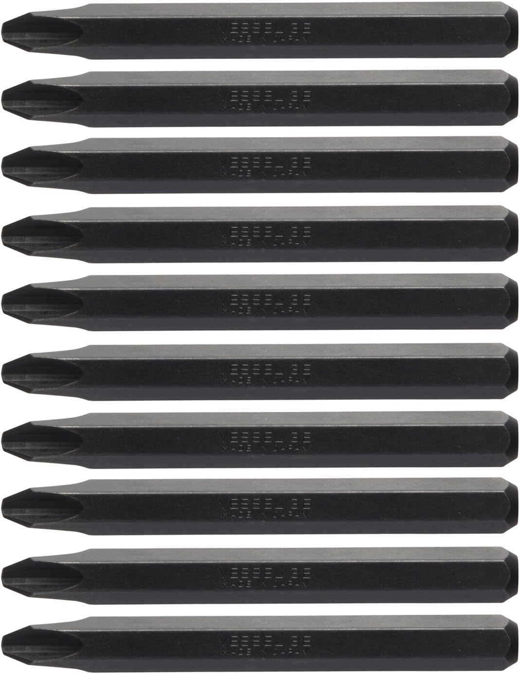 Vessel C51 ZP Impact Driver Bit for Manual Tools, 0.1 x 3.1 inches (3 x 80 mm), Set of 10, Hardness: E (Low Hardness)