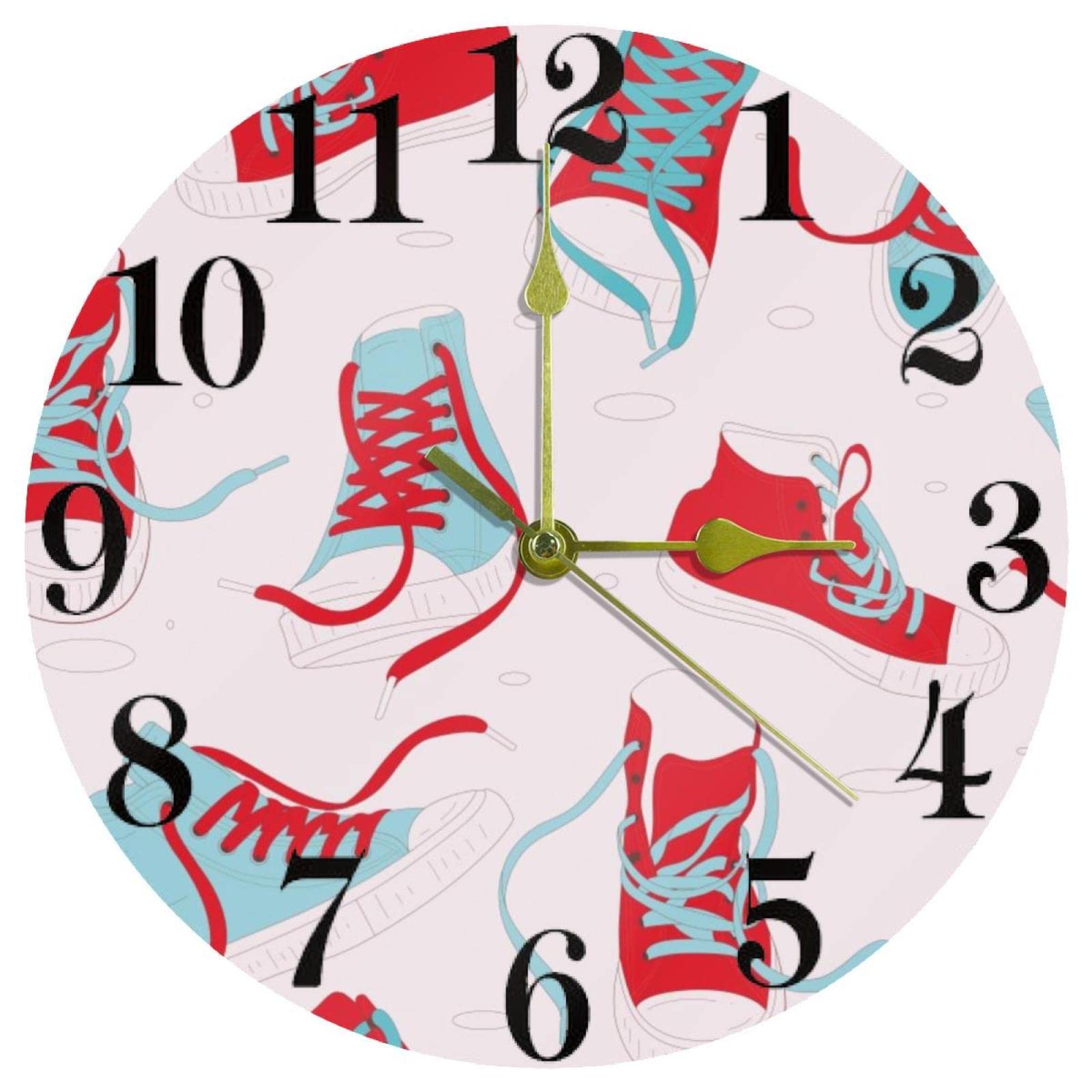 Horloge murale à piles avec mécanisme à quartz fluide de 25 cm