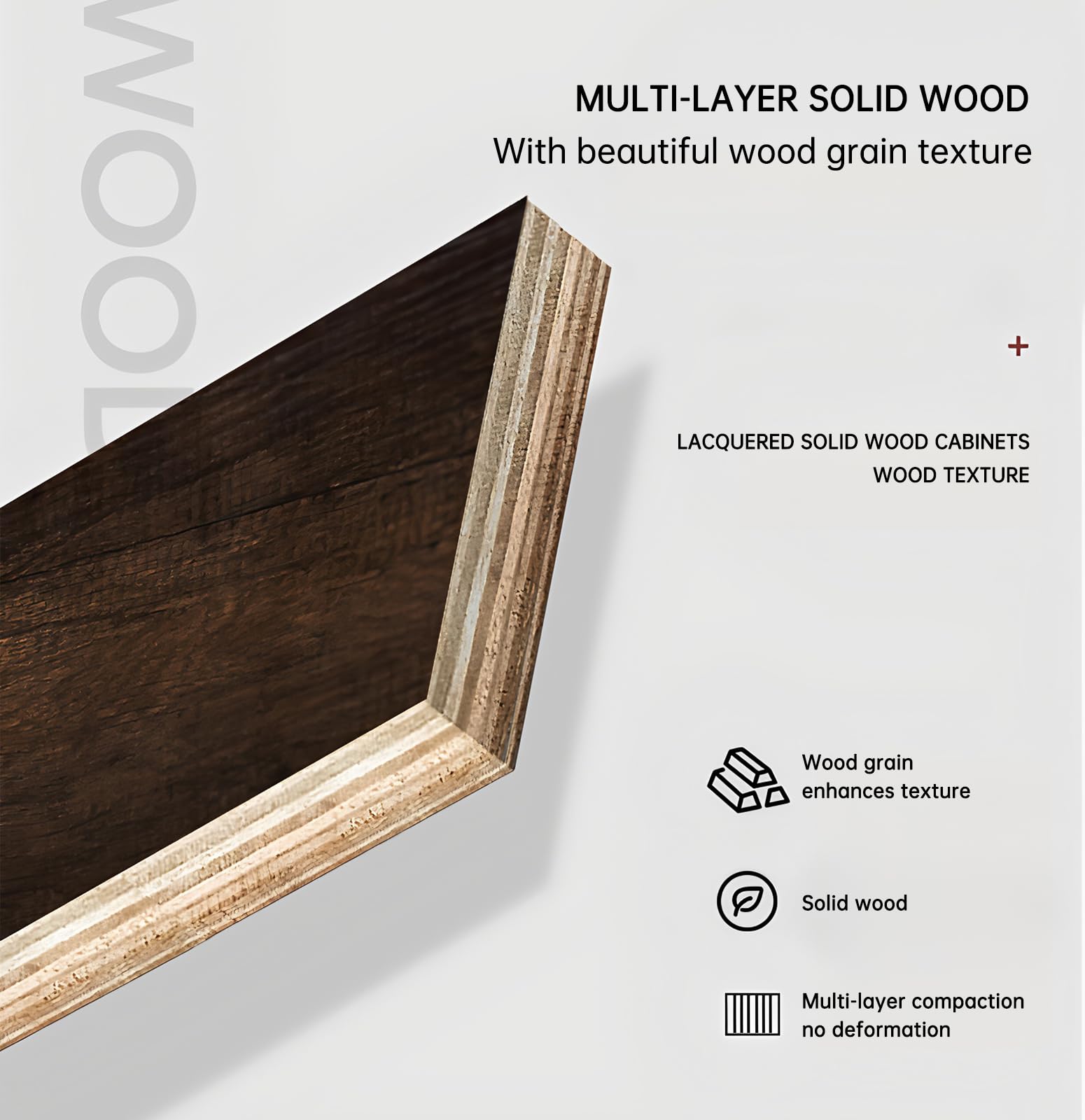 Juego de baño montado en la pared de 52 pulgadas con espejo LED inteligente antivaho impermeable, gabinete de madera maciza, lavabo negro y encimera para baños modernos