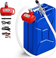 STRONIX Rechargeable Fuel Transfer Pump: 3.4 GPM Auto-Stop Gas Can Pump with 71" Hose, Lithium Battery for Diesel, Gasoline, Oil