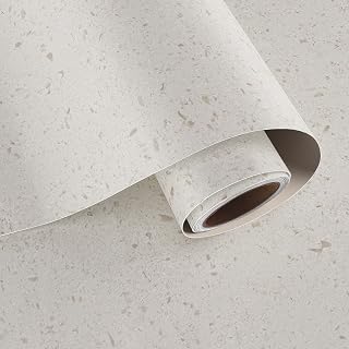 VaryPaper 32"x118" Matte Terrazzo Marble Contact Paper Peel and Stick Wallpaper Granite Contact Paper for Countertops Cabinets Waterproof Self Adhesive Marble Vinyl Wall Paper for Bedroom Bathroom