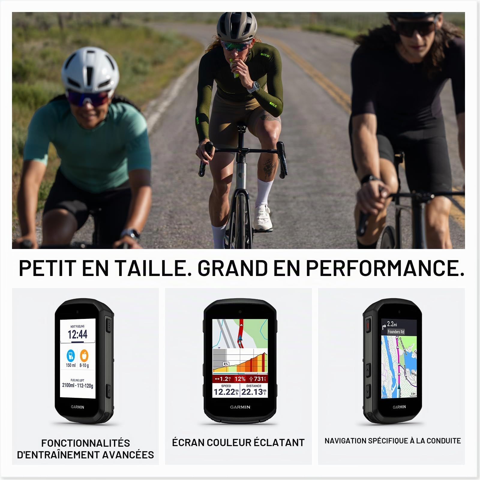 Garmin Edge 850 Ordinateur de Cyclisme GPS Compact, écran Tactile aux Couleurs Vives, cartographie spécifique au vélo, entraînement avancé et informations sur Les Performances