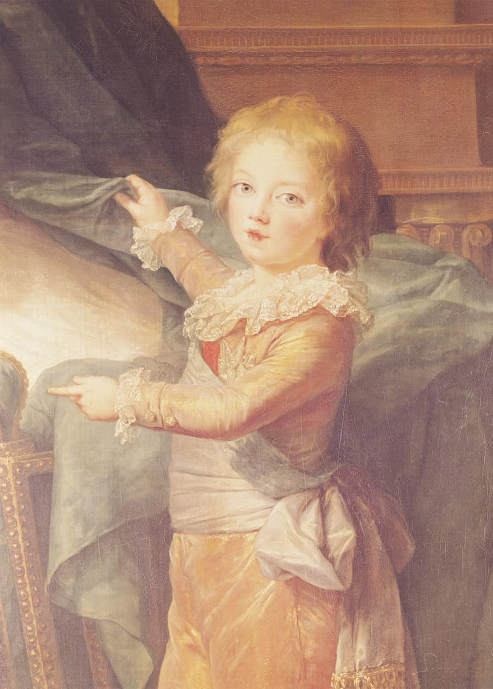 SERENDIPITP Vintage Picture Print on Canvas Wall Art Poster Marie Antoinette and Her Children Detail of Louis by Elisabeth Louise Vigee Lebrun Artwork Print Poster for Wall Decor 60x90cm
