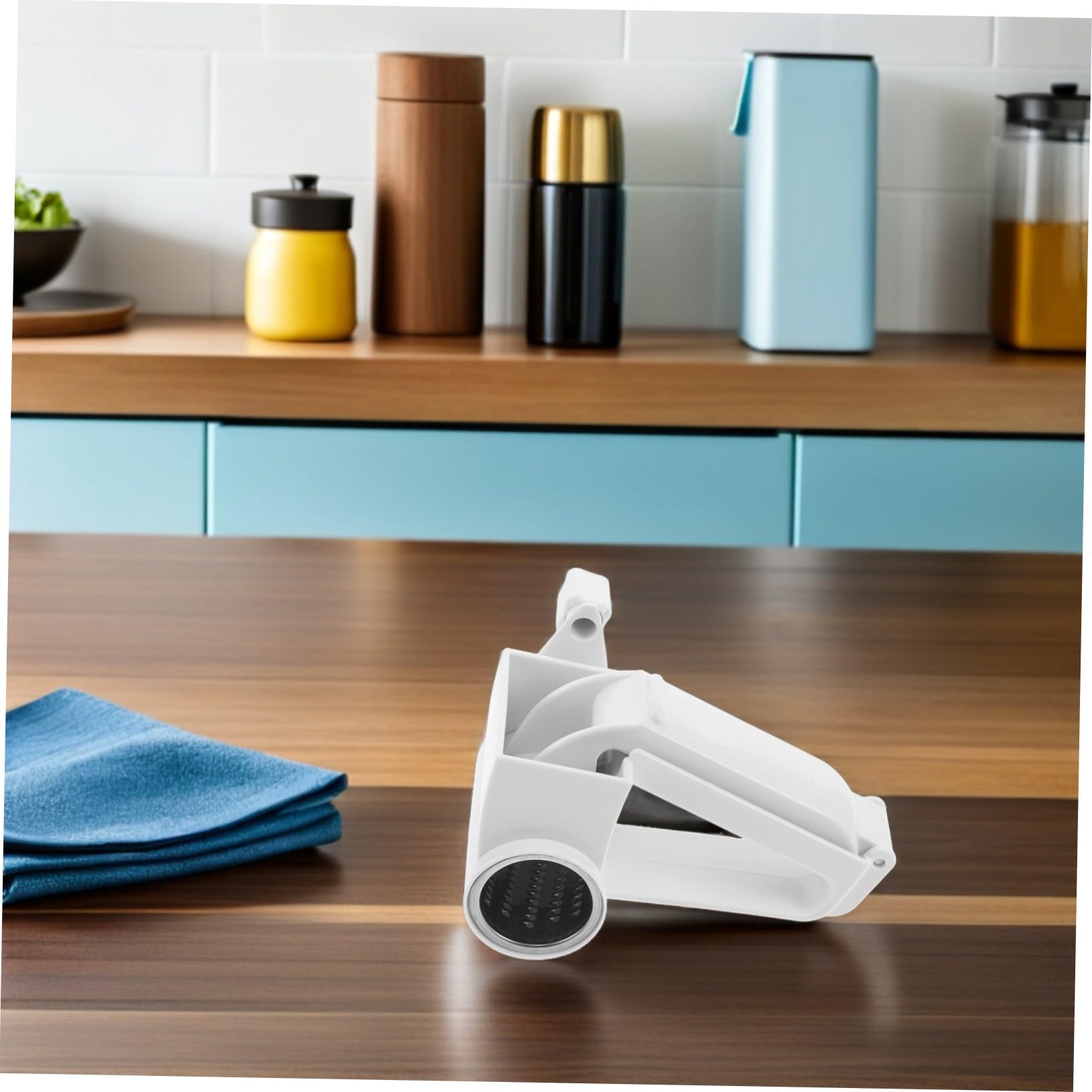 IMIKEYA Grattugiatore Manuale 2 Pezzi in Acciaio Inox per Cucina con Manovella per Formaggio e Spezie