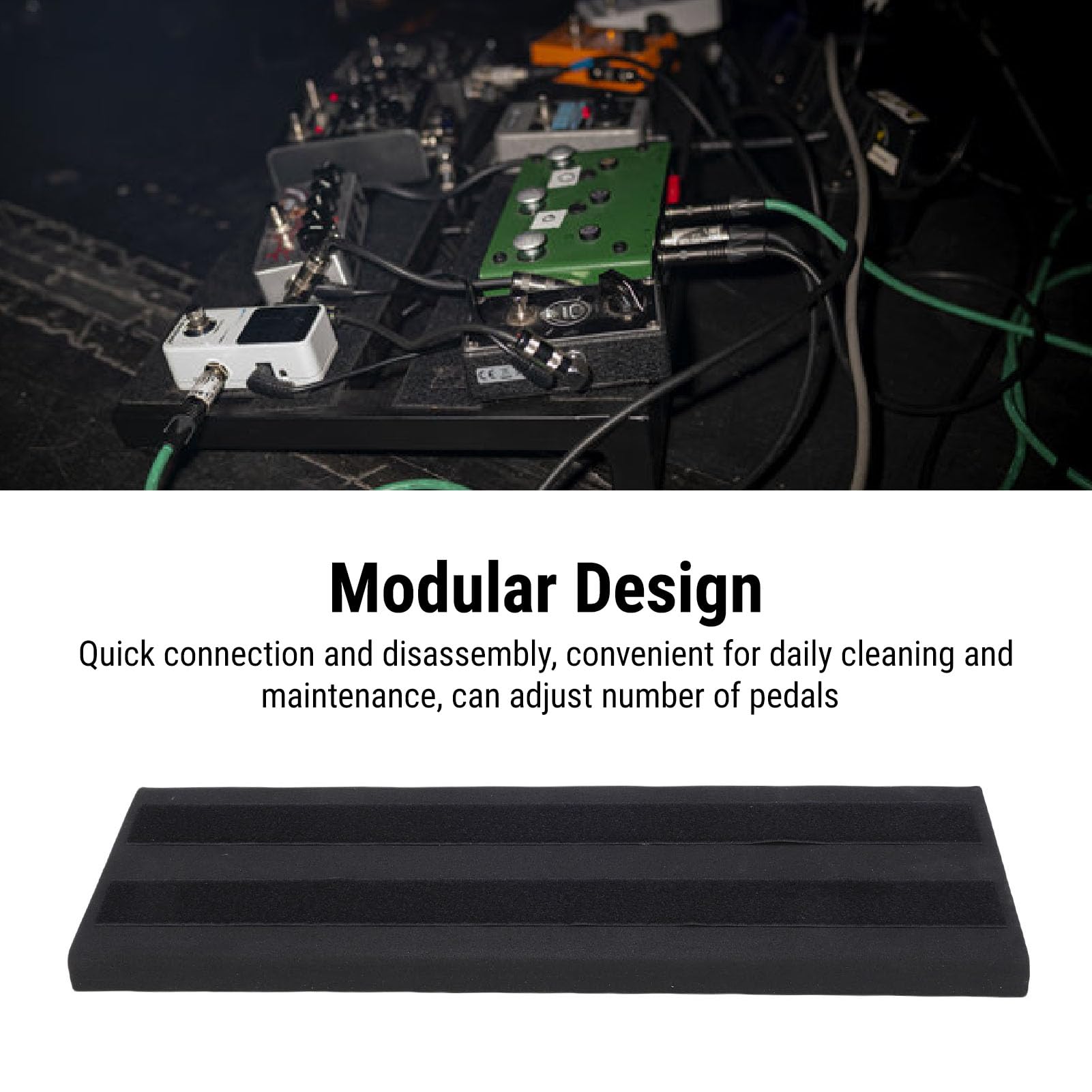 Generic Pedalera de Guitarra, 5 Pedales EVA Antideslizante Pedalboard con Gancho Pedaleras Ligeras para Músicos de Concierto
