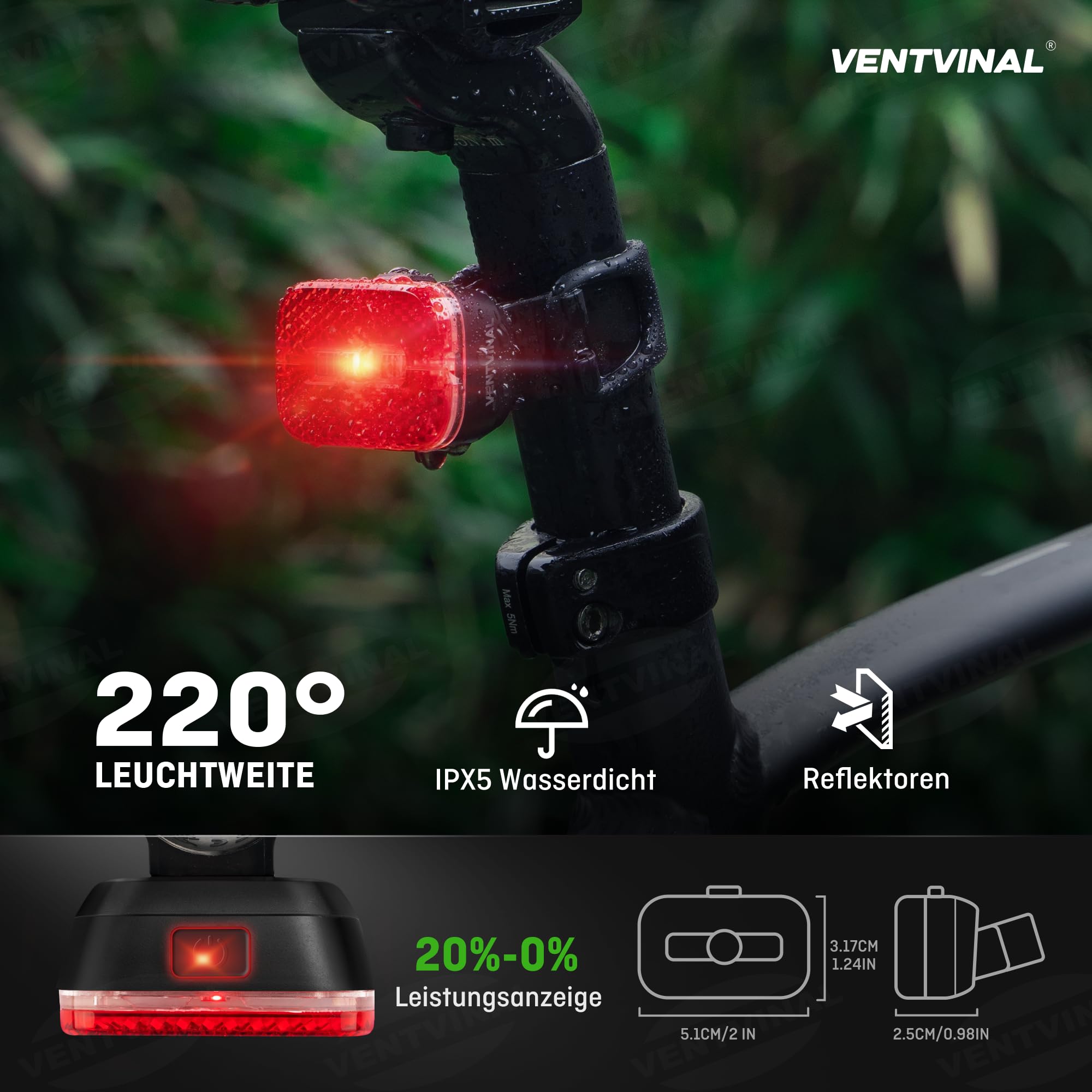 Fahrradlicht Led Set, Stvzo Zugelassen Fahrradlicht USB Aufladbar mit Batterie Aufforderung, Fahrradbeleuchtung Set, Vorne und Rücklicht Fahrrad Akku, IPX5 Wasserdicht mit Reflektor