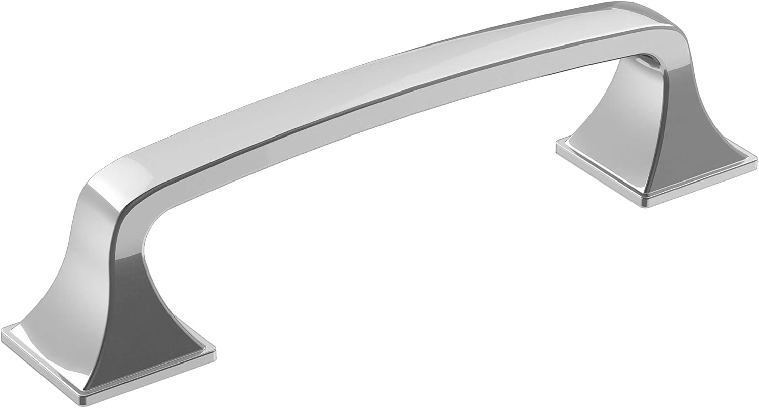 Polished Chrome Traditional Cabinet Drawer Pull with Mounting Hardware