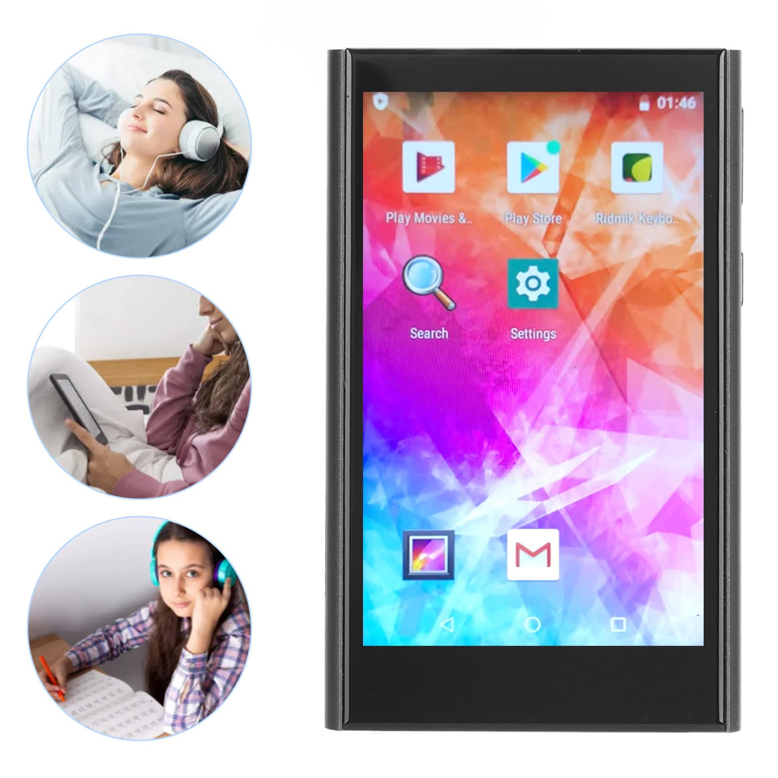 Cocoarm Lettore MP4 4 Pollici Schermo Touch HD, Octa Core Suono HiFi