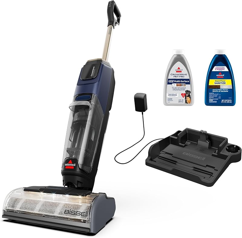 CrossWave HydroScrub Cordless Wet Dry Vacuum Mop, 4275F | 45-minute runtime; ZeroGap edge cleaning; FurFinder headlights; HydroScrub for hard floor & rugs