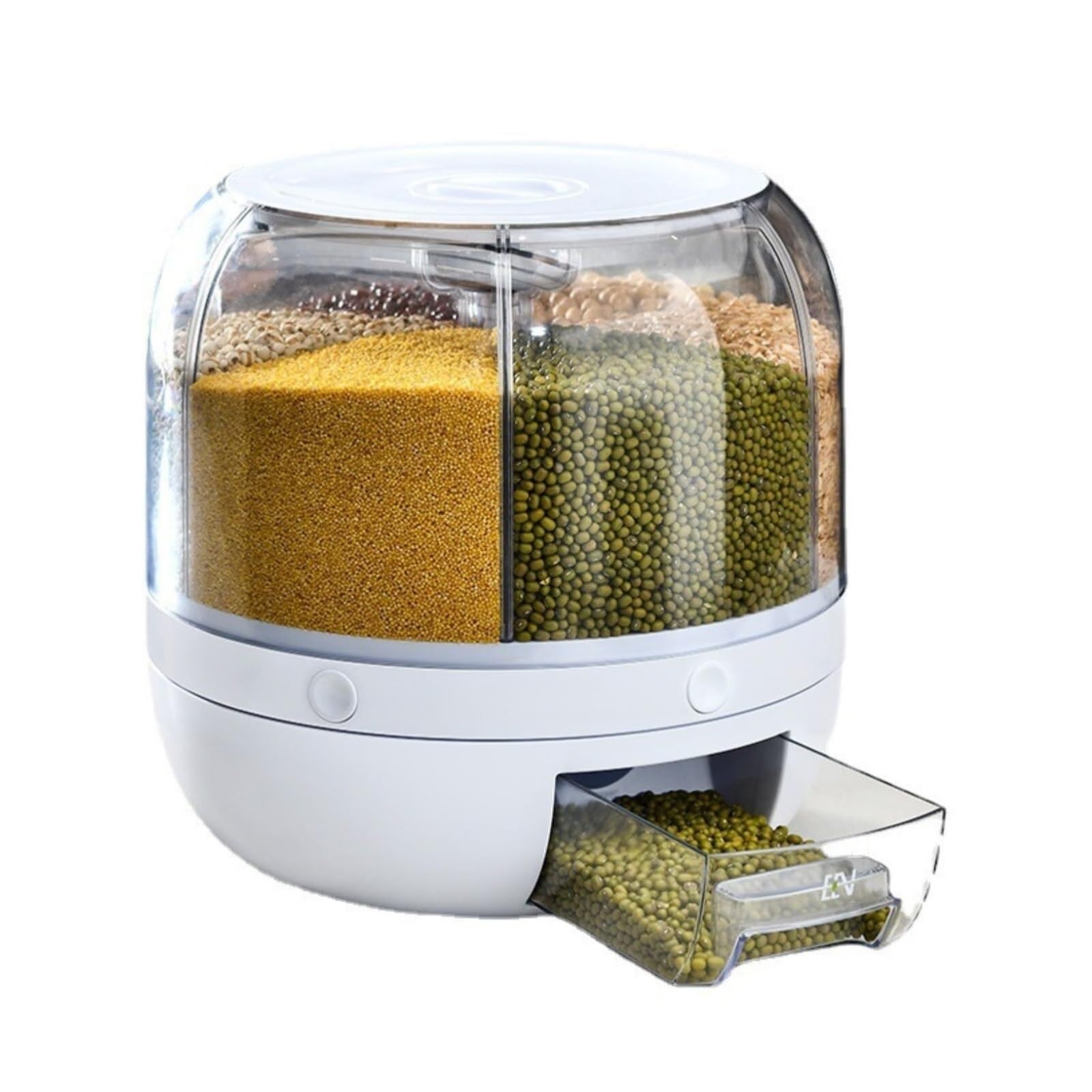 CVdrtyED Dry Food Cereal Dispenser Large Capacity Rice Dispenser Grain Storage Container Dry Food For Grains Beans Corns Pantry Rice Container(27cm)