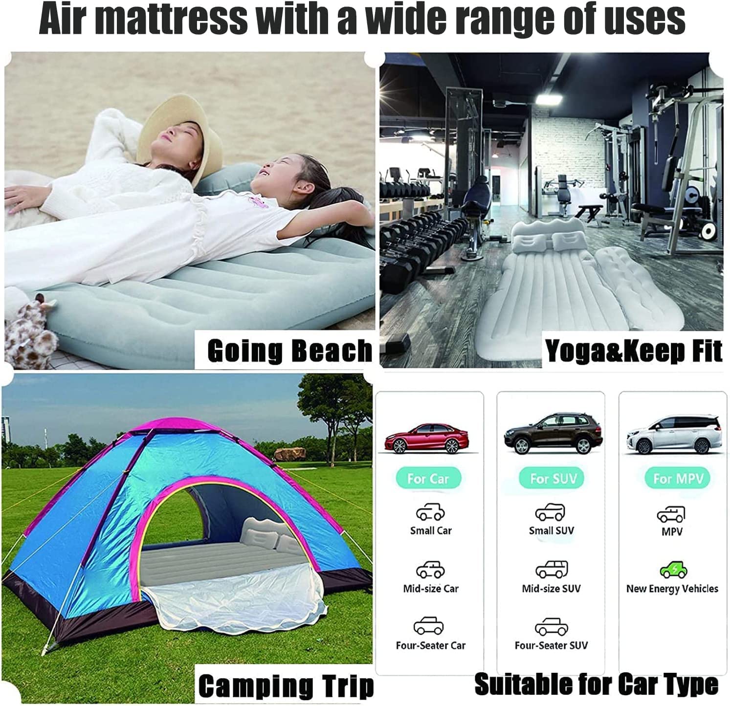Matelas Gonflable pour SUV, Matelas de Voyage Gonflable pour Coffre de Voiture, Matelas Gonflable pour Banquette Arrière de Voiture, Matelas de Camping Gonflable, Matelas pour Camping-Car * Pompe Matelas Gonflable pour SUV, Matelas de Voyage Gonflable pour Coffre de Voiture, Matelas Gonflable pour Banquette Arrière de Voiture, Matelas de Camping Gonflable, Matelas pour Camping-Car * Pompe
