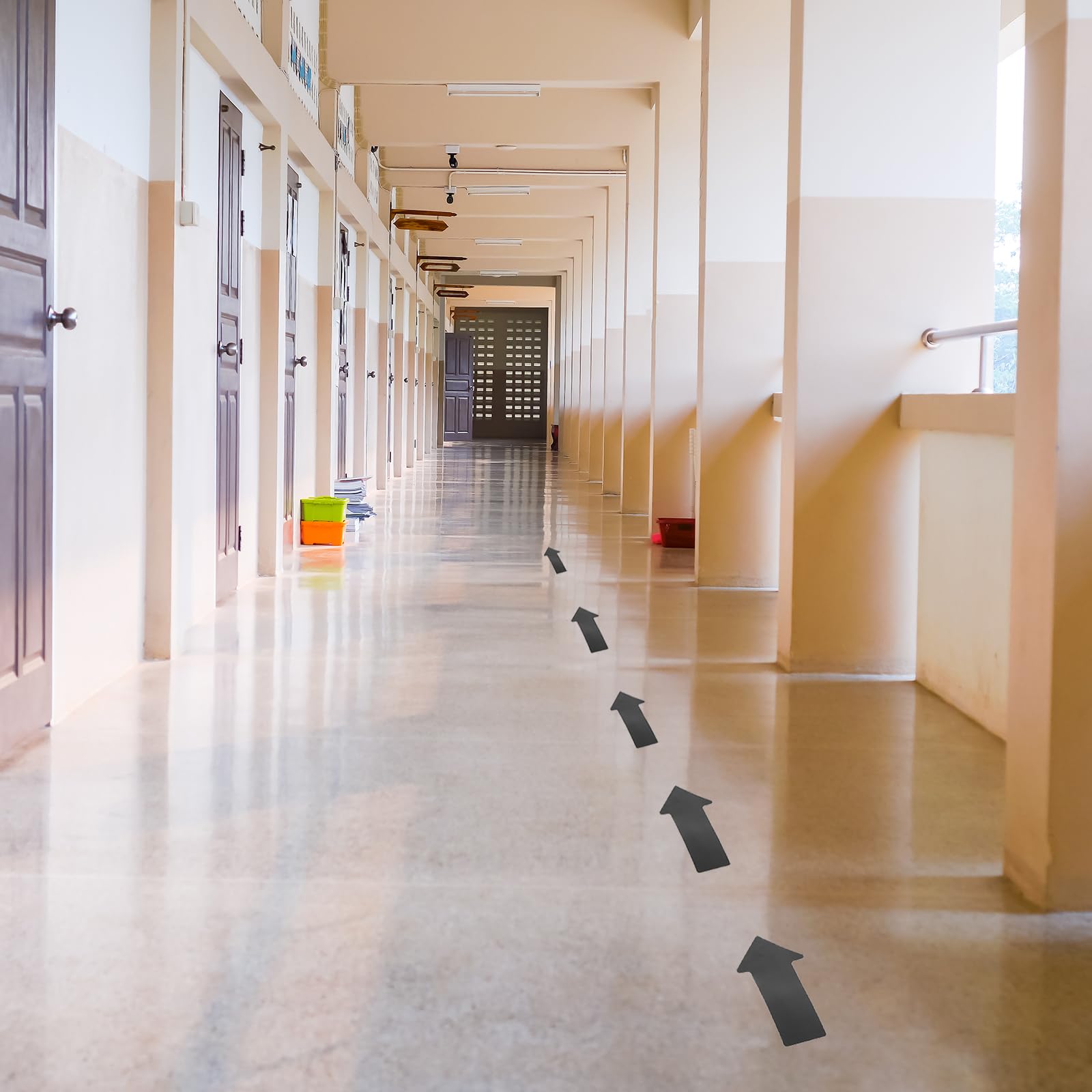 200 Frecce Adesive Per Pavimento - PVC Nero, 152x76 Mm, Indicatori Direzionali - Foto 10