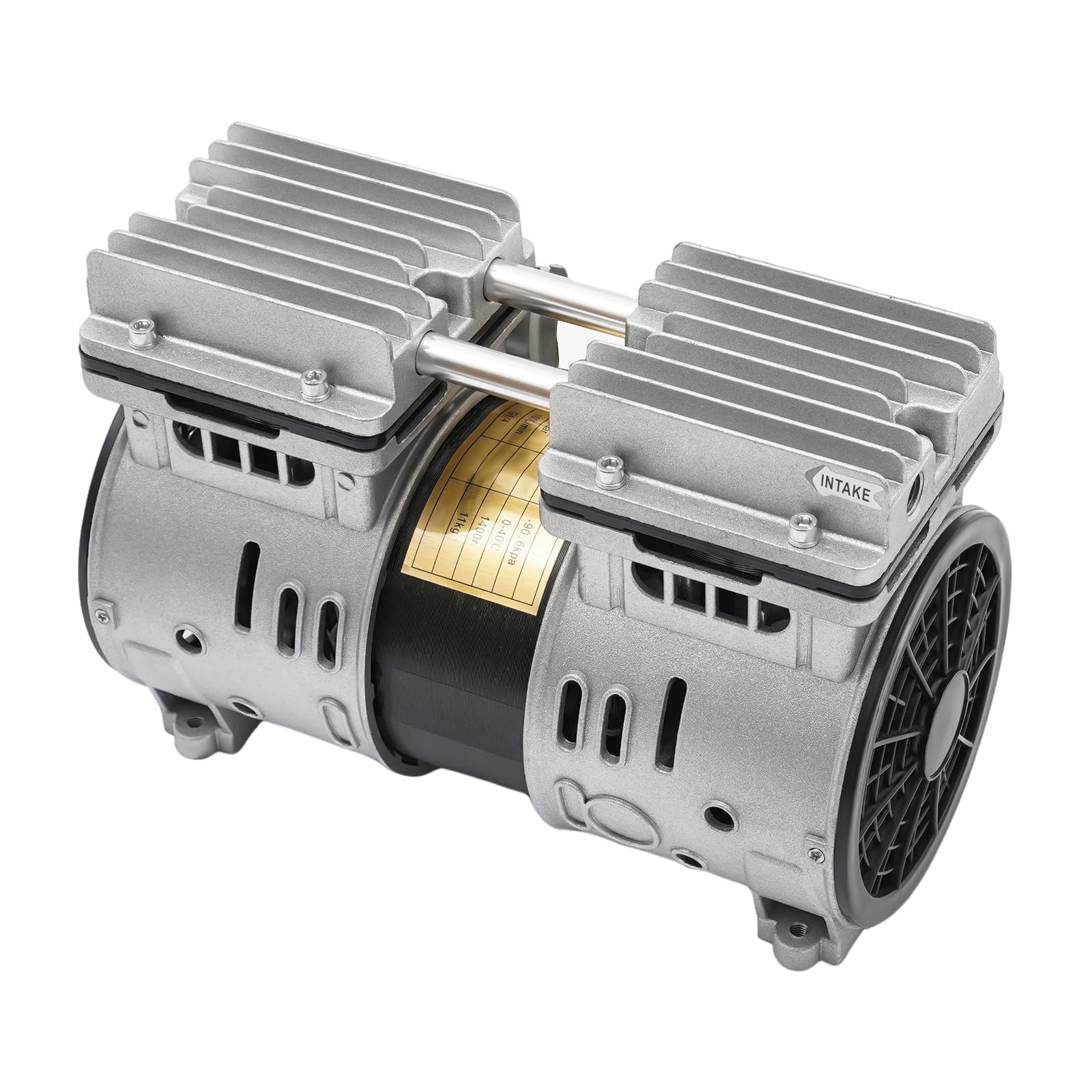 Vacuum Oil-Free Pump Industrial Compressor Oil-Free Piston Pump High Pressure Oil-Free Piston High Flow Vacuum Pump 370W 110V