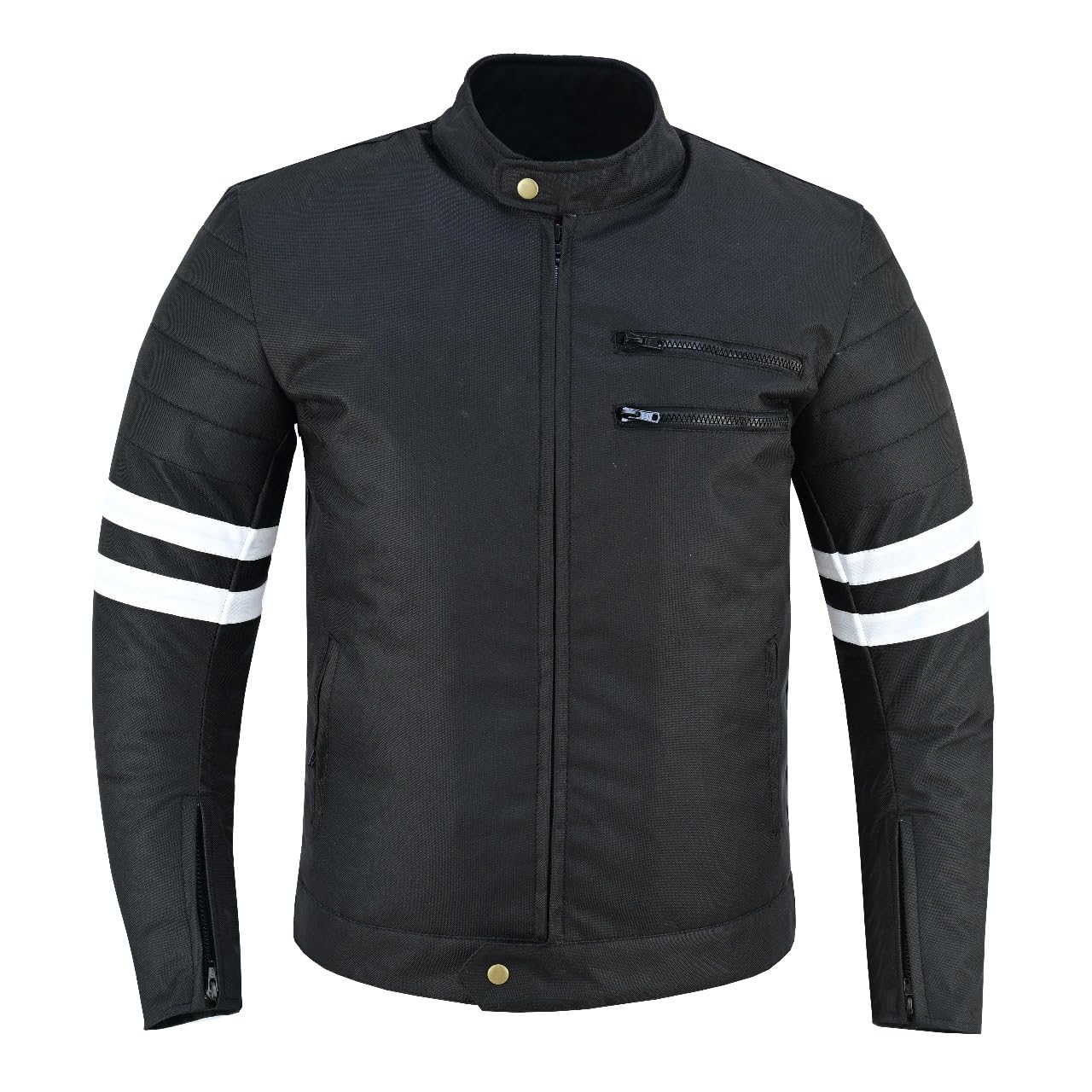 MOTROX Men’s Motorcycle Jacket Textile Waterproof Motorbike Jacket – Café Racer Biker Style, Thermal Liner, 600D Cordura Riding Jacket (UK, Alpha, XL, Regular, Regular)