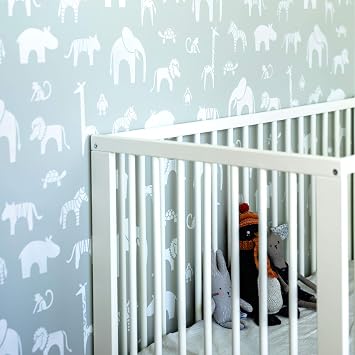 STENCILIT Safari Wall Stencil for Painting - XL 24x34.5 in, Zootopia Wall Stencil for Painting Large Pattern, Nursery Large Wall Stencils