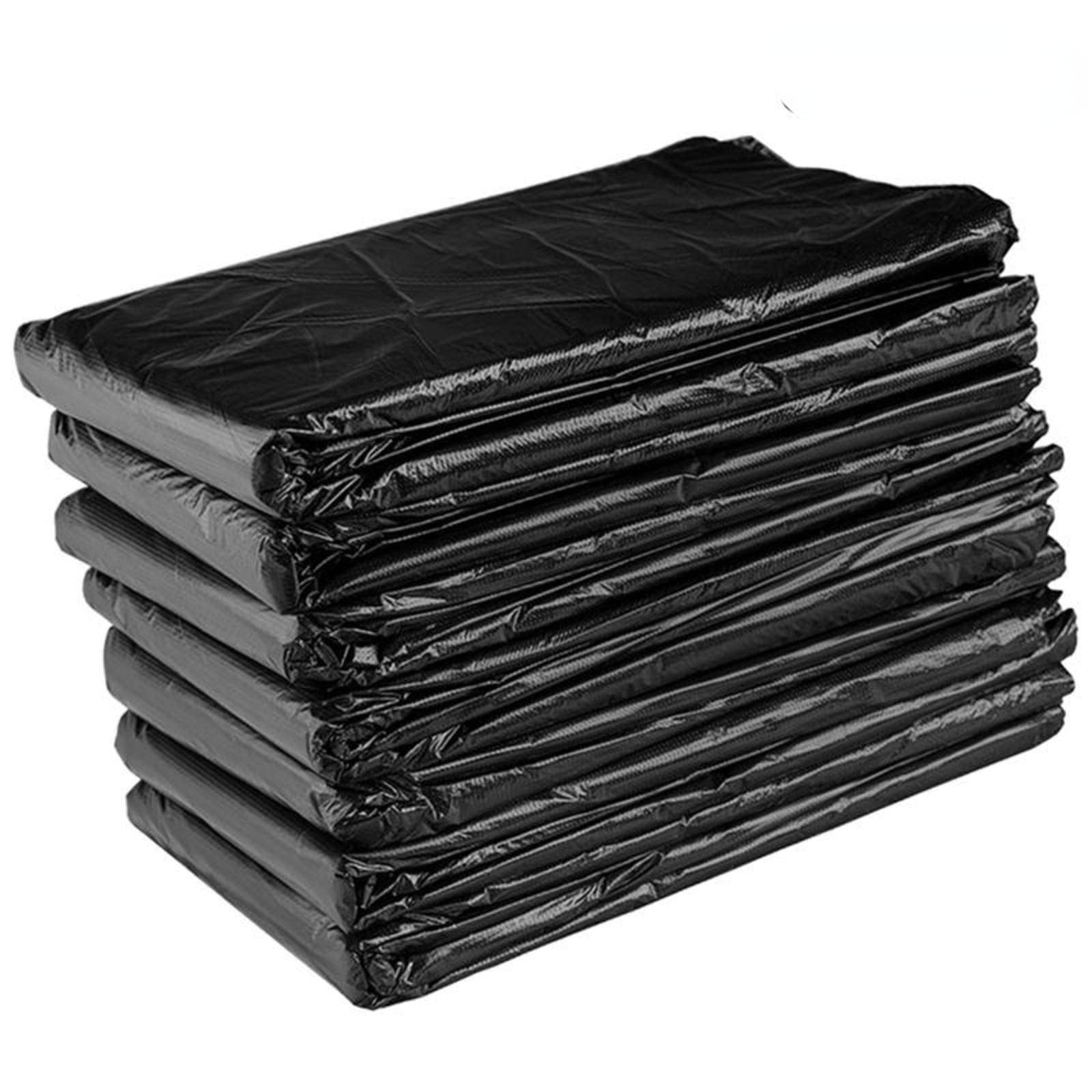 KBREE 50pcs Large Load-Bearing Garbage Bags, Thickened Simple Durable Garbage Bags, Hotel, Black Plastic Garbage Bags