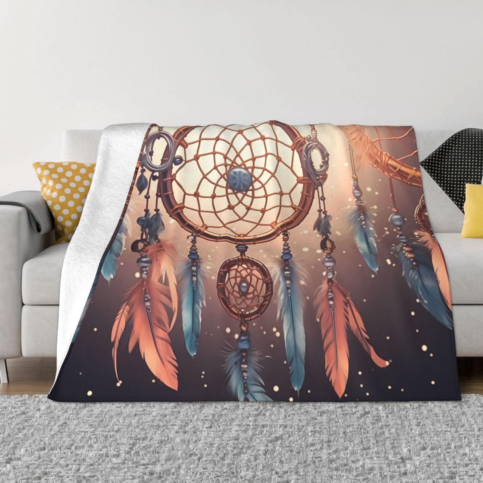 Couverture en peluche légère pour soirées cocooning sur le canapé