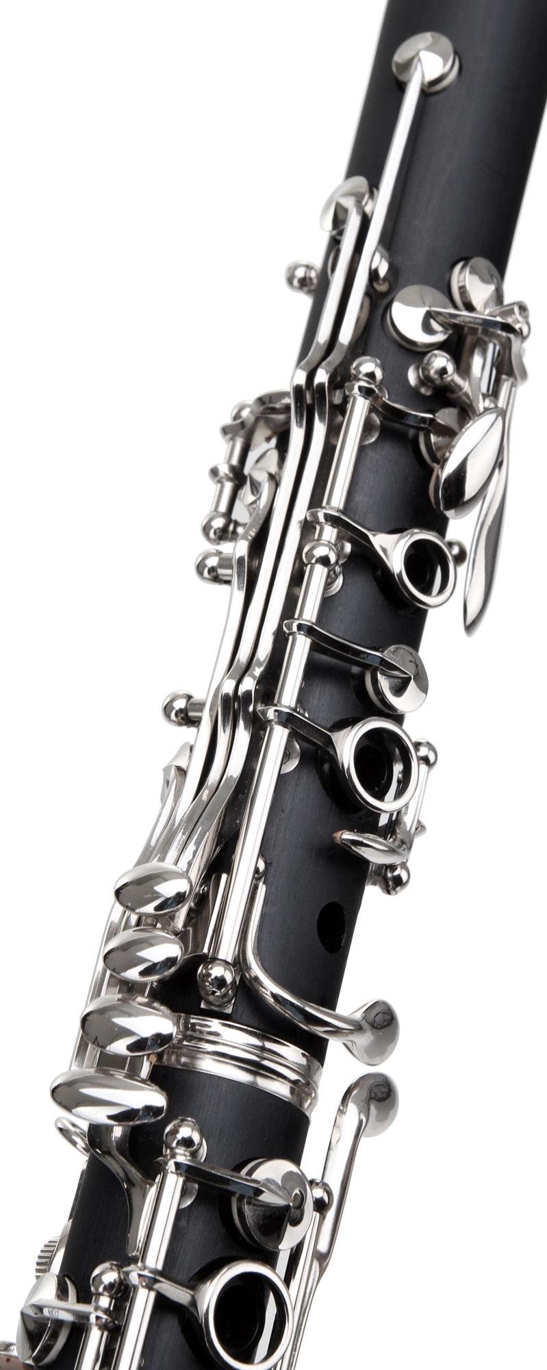 Classic Cantabile CLK-45 B-Klarinette (Böhm, 17 Klappen, 5 Ringe, ABS Kunststoff, Mechanik versilbert, ideales Schülerinstrument)
