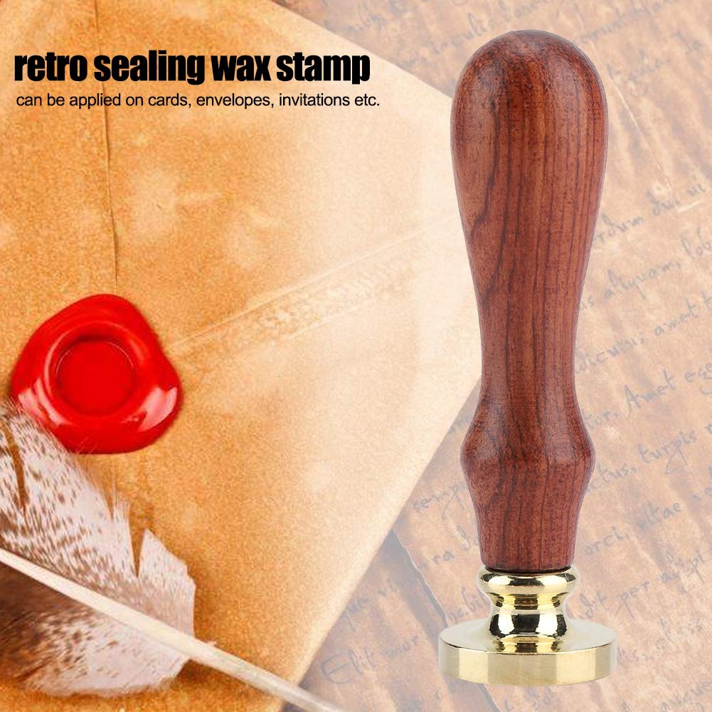 Vintage Starfish Wax Seal Stamp, Classic Wood Handle Brass, Removable for Envelopes Wedding Cards (Plant category: 012)