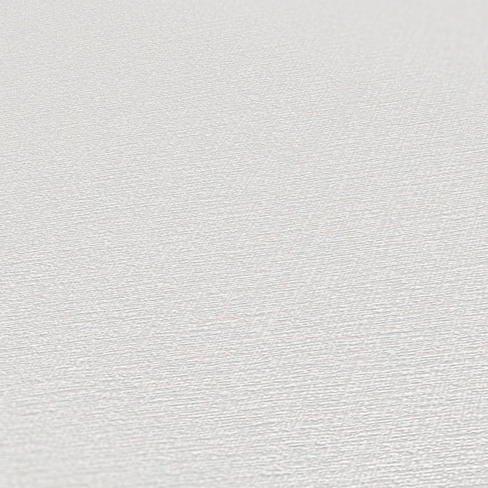 A.S. Création Non-Woven Wallpaper, 10.05 m x 0.53 m, Plain Textured Wallpaper, Grey, Light Grey, Plain Wallpaper with Textile Look, Made in Germany, 395474
