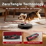 Yeedi M12 PRO+ Aspirateur robot et Mop, 11000Pa Une forte aspiration, ZeroTangle La technologie, TruEdge Mapping en profondeur, lavage/sèchement automatique, mapping automatique, Mini Omni Station, Noir
