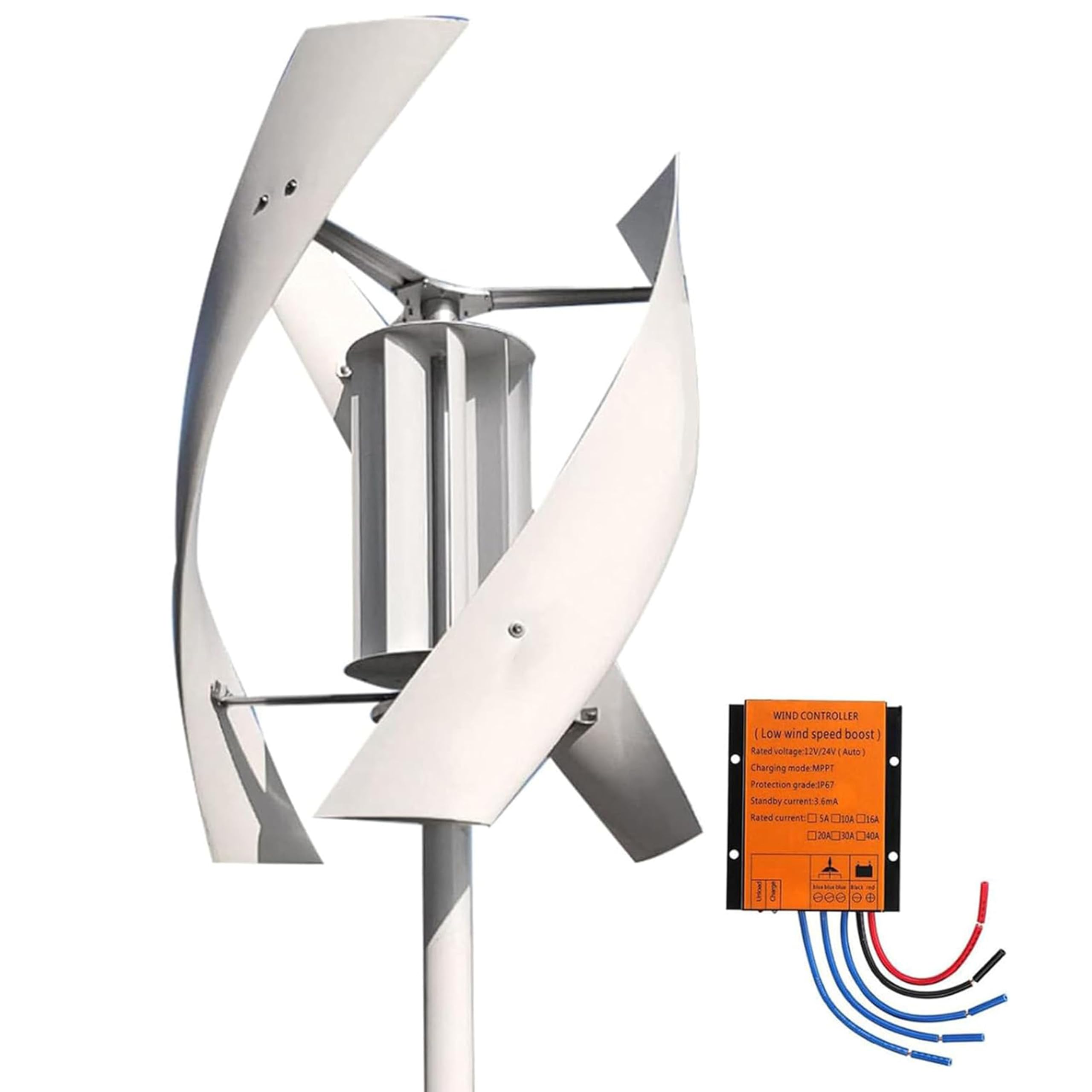 Kit generatore di turbina eolica verticale 3000 W, trifase AC 12 V 24 V 48 V 220 V con controller MPPT per soluzioni energetiche domestiche e industriali
