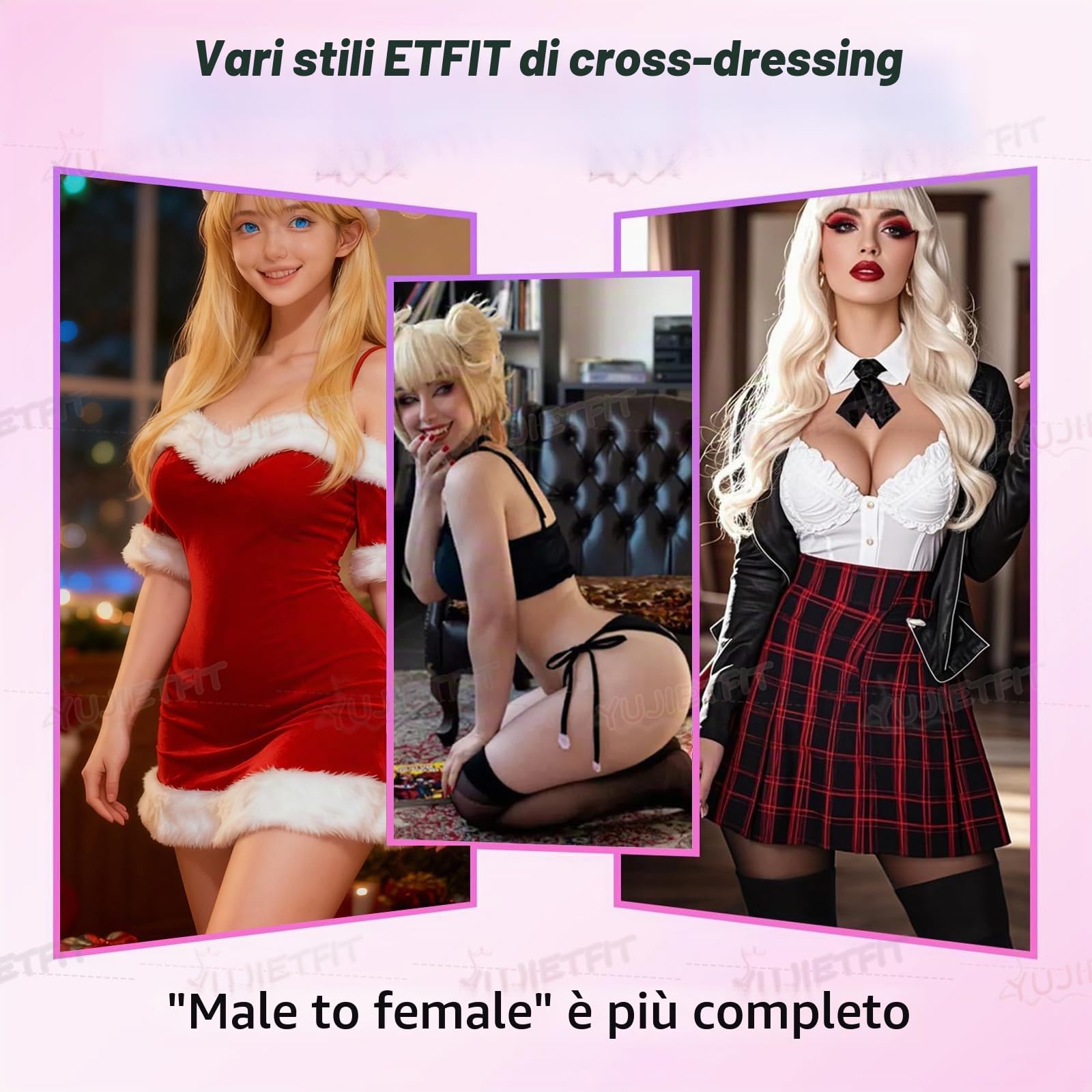 Adima Mutandine in Silicone con Imbottitura Finta per Glutei, Mutande Modellanti per Crossdresser, Pantaloni per Aumentare i Fianchi per Transgender e Drag Queen