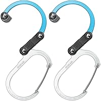 Vista 13 de GEAR AID HEROCLIP 360° Swivel Carabiner Gear Clip and Hook (Medium) for Camping, Backpack, Suitcases and Garage Organization