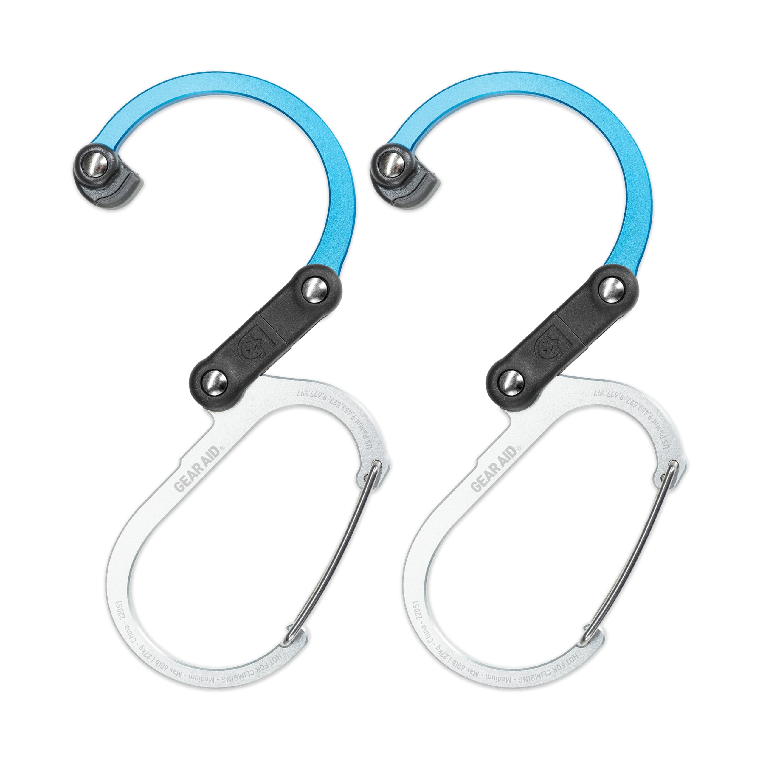 GEAR AID HEROCLIP Medium 360° Swivel Carabiner Gear Clip &amp; Hook