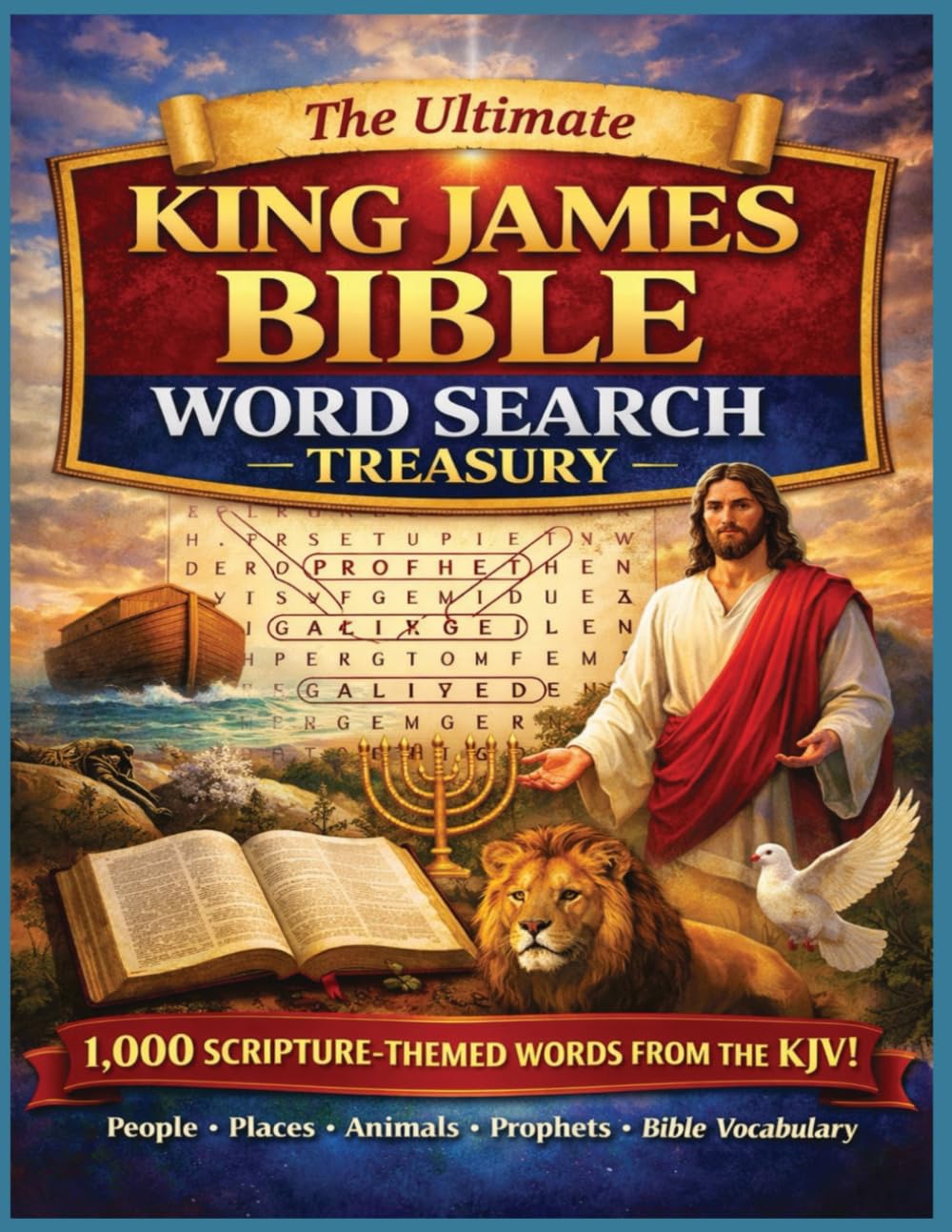 The Ultimate King James Bible Word Search Treasury: 1,000 Scripture-Themed Words from the KJV — People, Places, Animals, Prophets, and Bible Vocabulary for Adults & Seniors