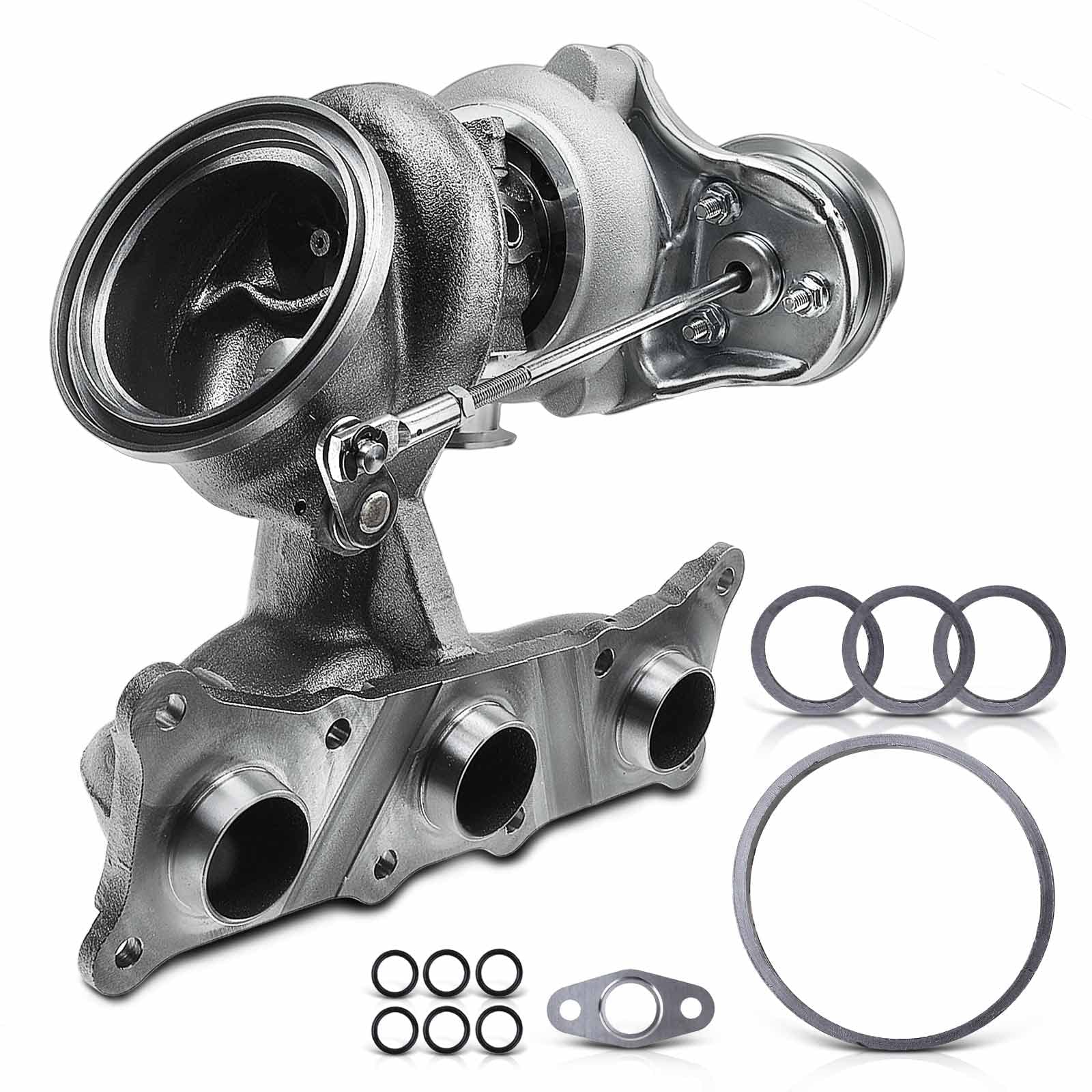 A-Premium Turbocharger Kit For BMW 335i - Cylinder 1-3 Complete Turbo With Wastegate Actuator & Gasket, TD03L4 Model - View #2