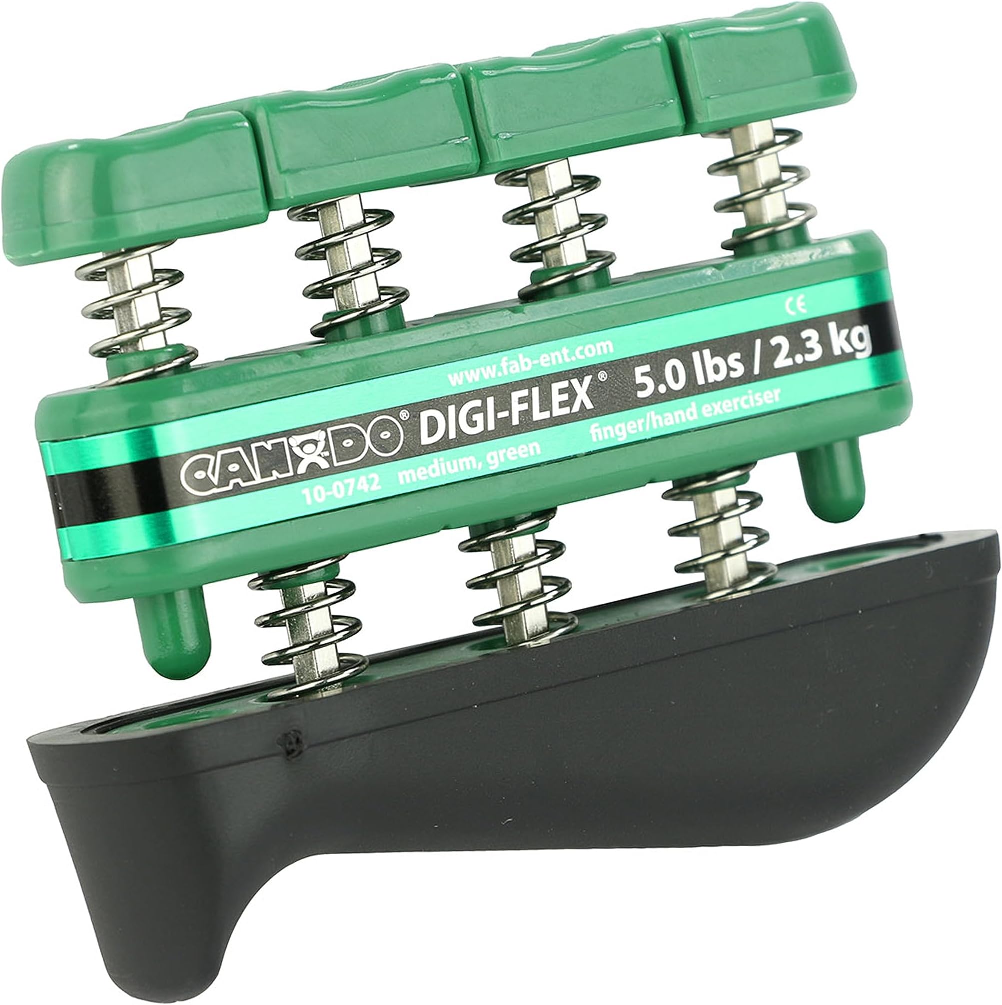 CanDo Digi-Flex Hand and Finger Exerciser Green - Medium Tension - For Dexterity, Strength, and Flexibility for Fingers, Hands, and Forearms