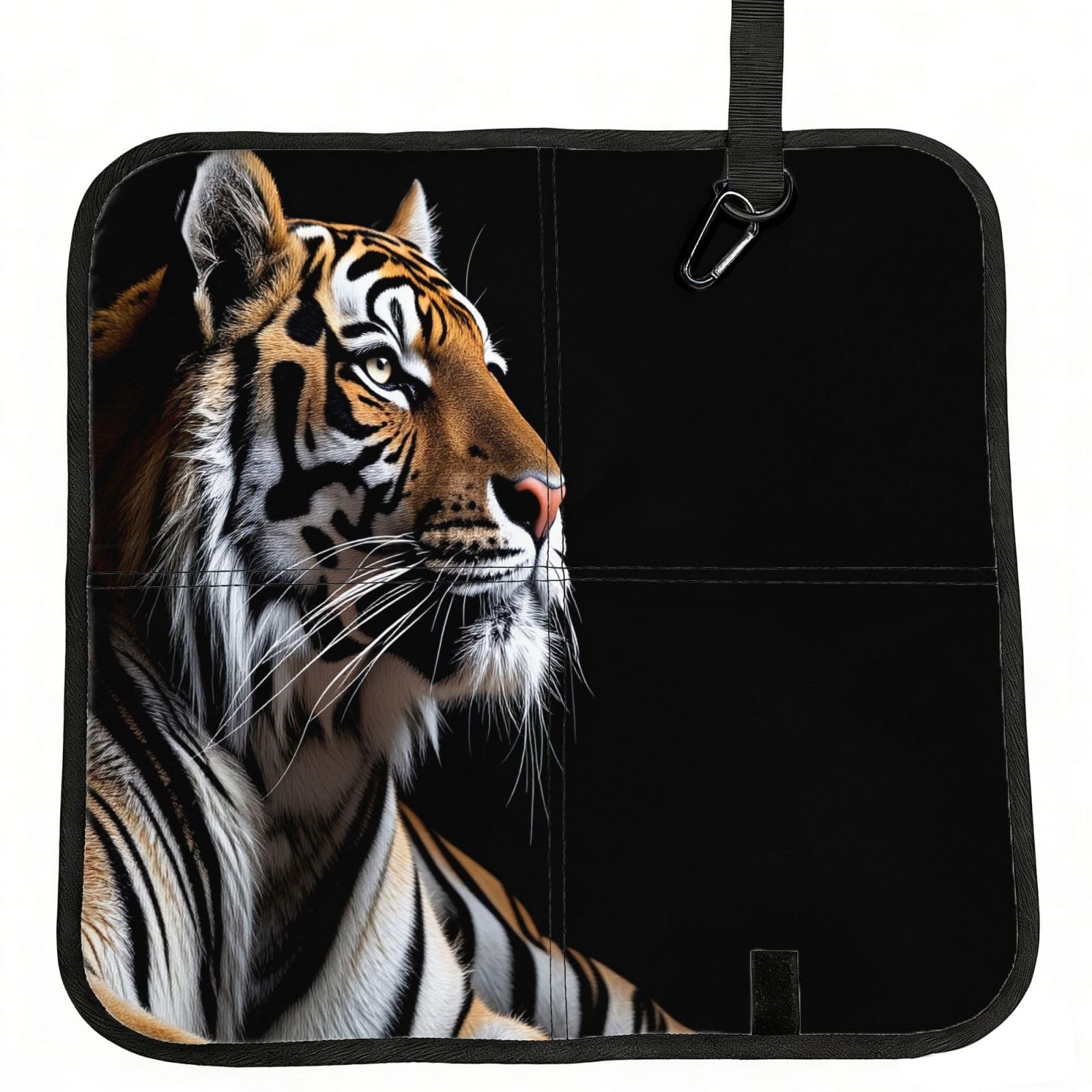 SDEGTHO Modern Tiger Print Padded Seat Pad Folding Cushion Waterproof Bench Mat Portable Outdoor Rest Mat 15.8"