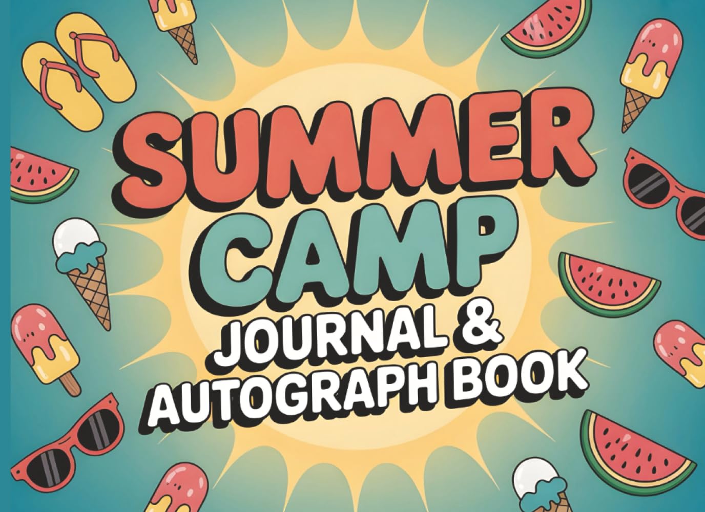 Summer Camp Journal & Autograph Book: Cool Sleepaway Essentials & Overnight Care Package Gifts for Teen Girls and Boys – Fun Summer Notebook