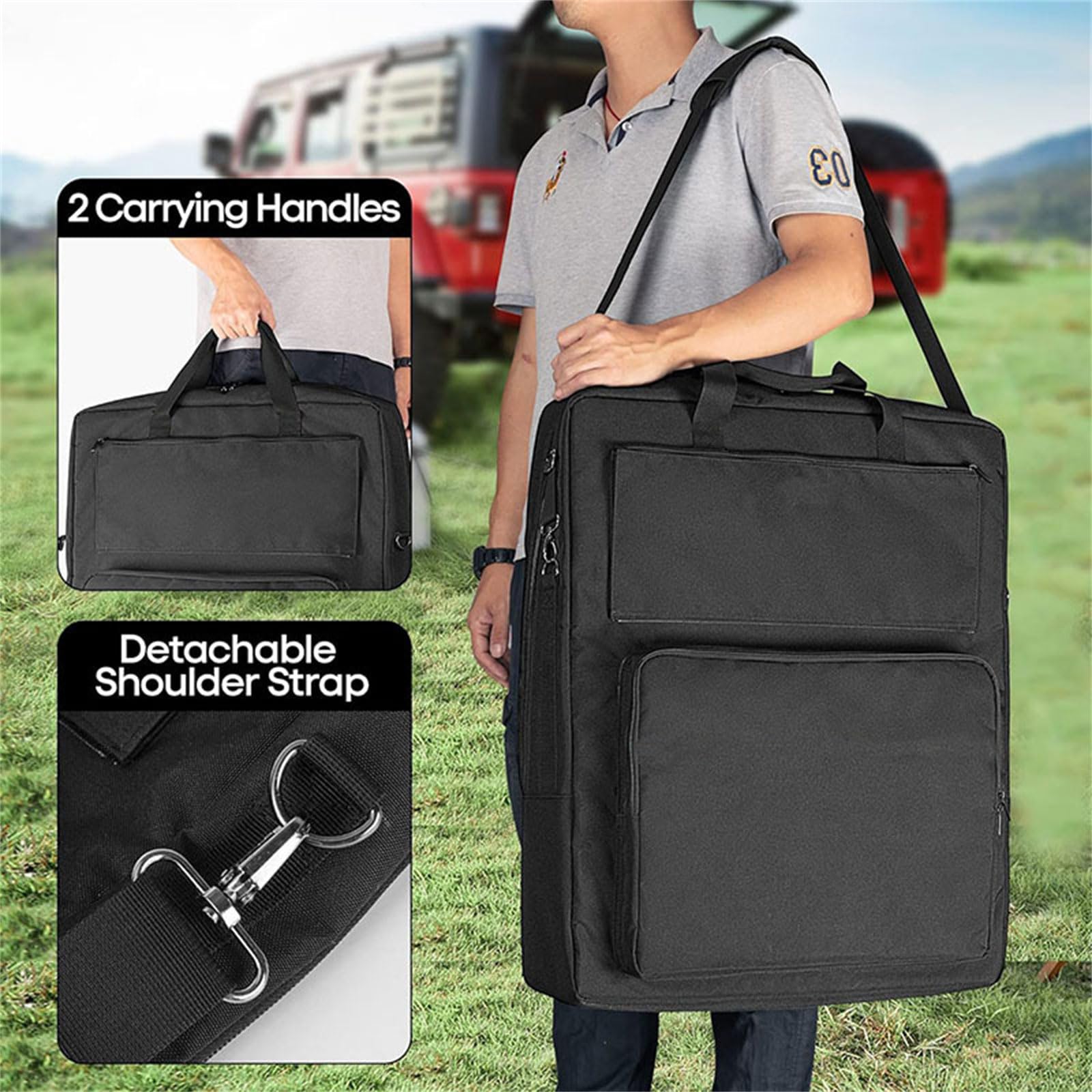 Ankers Solix PS100 PS200 - Borsa in tela robusta, portatile, per pannelli solari