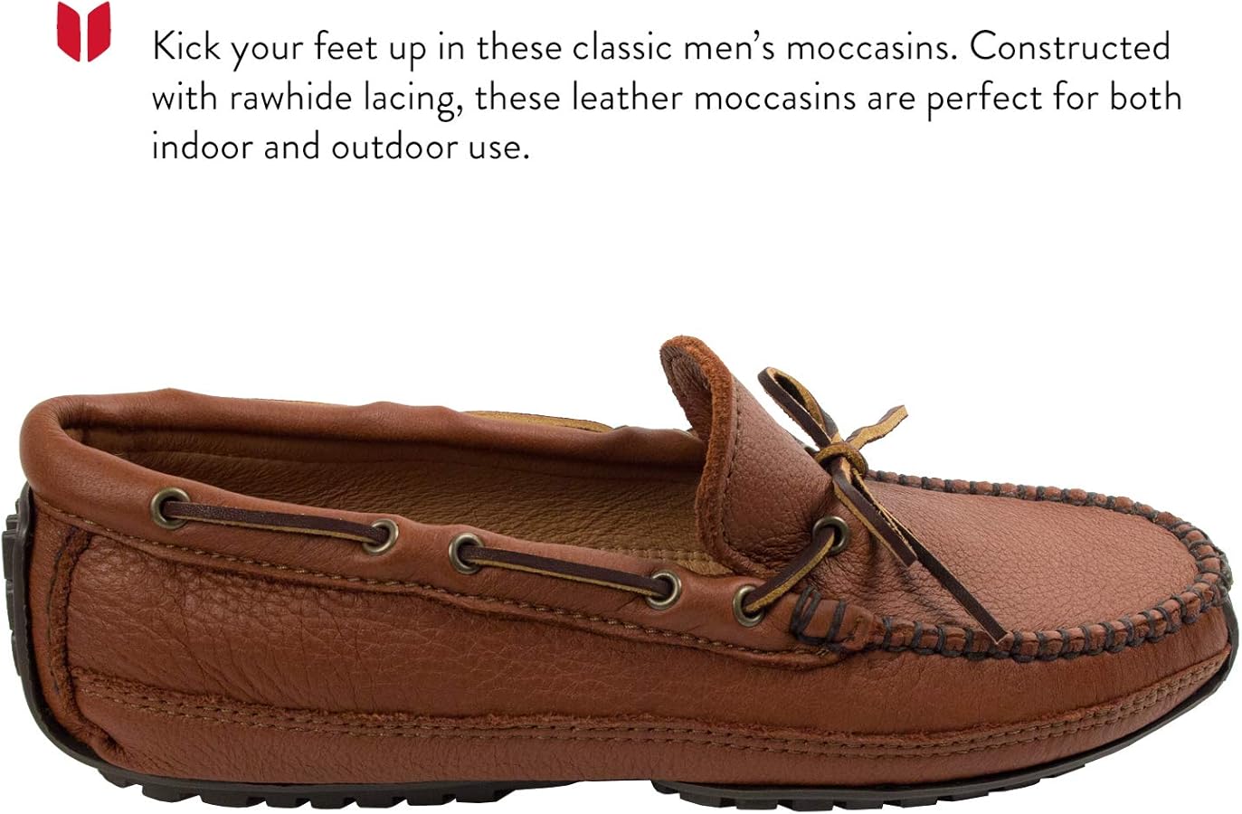Amazon.com | Minnetonka Men's Moosehide Weekend Moc, Brown (Carmel