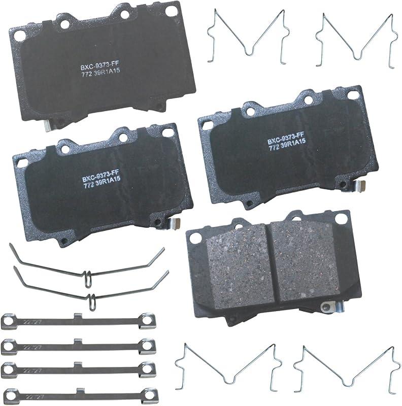Pastilhas de freio dianteiras cerâmicas Bendix Premium SBC772 para Lexus LX470 e Toyota Land Cruiser 1998 a 2007 – Jogo com 1 conjunto