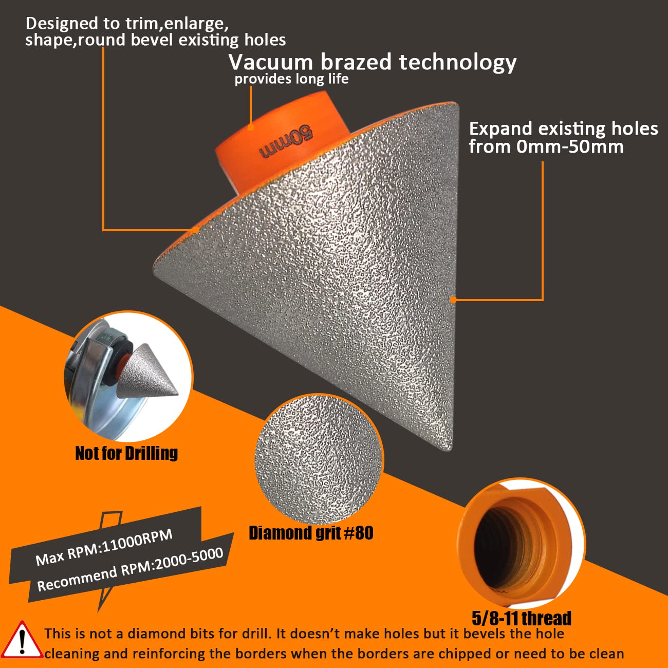 Diamond Chamfer Bits - Tile Milling Set -5