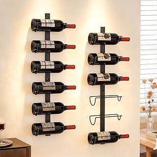 X-cosrack DIY 12 Bottles Wall Mounted Wine Rack, Detachable Wine Storage...