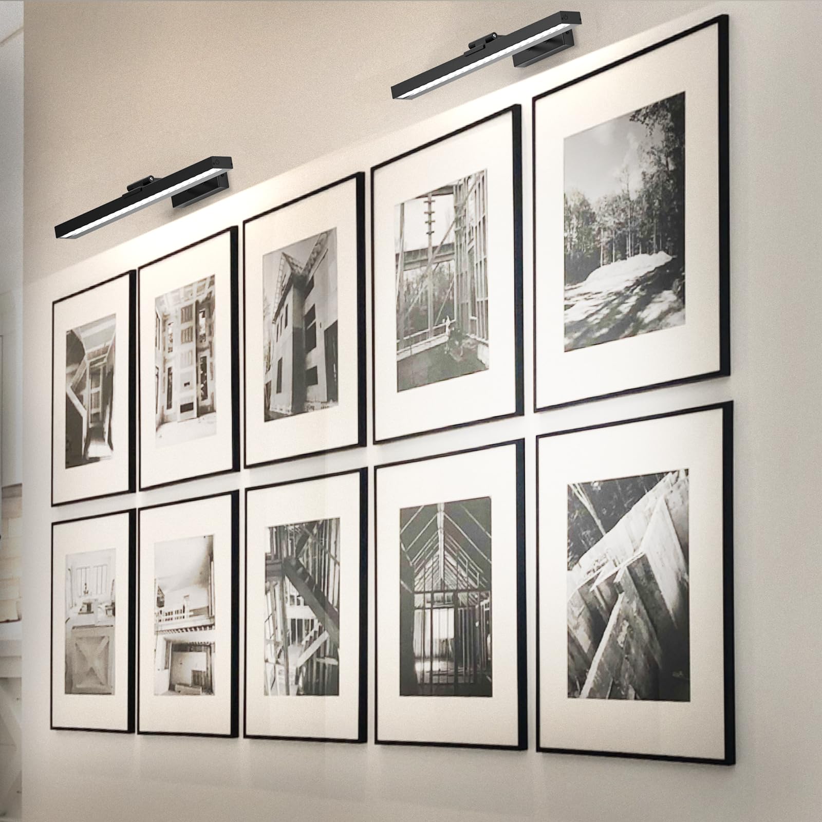 LABOREDUCER Iluminación de imagen inalámbrica, lámpara de imágenes inalámbrica con batería, iluminación de dardos, iluminación de dardos, lámpara de pared LED con 3 temperaturas de color, mando a