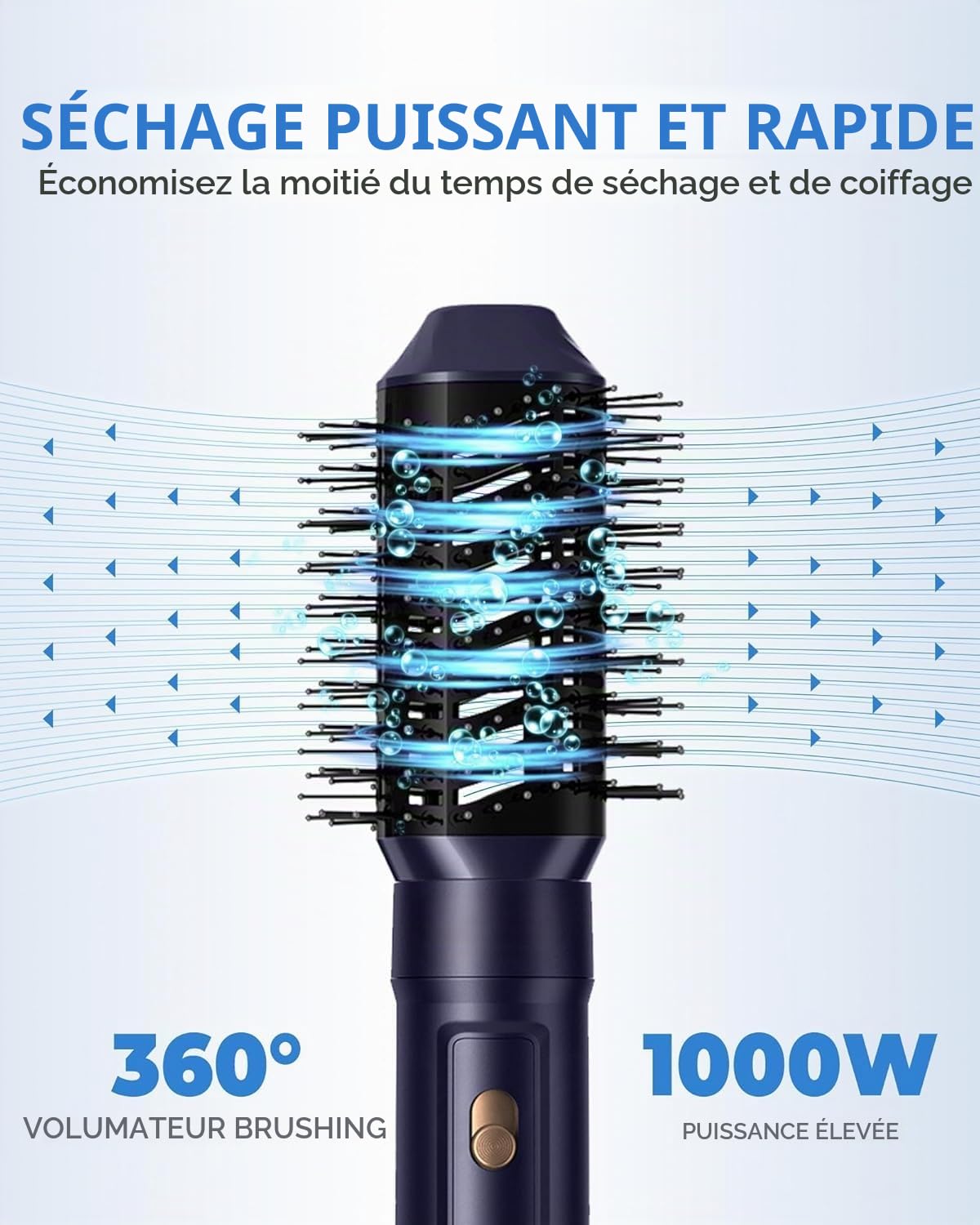Sèche Cheveux 6 en 1, Brosse Soufflante Brushing avec Hair Dryer Brush, Boucleur a Cheveux Automatique, Lisseur cheveux, Airbrush Hair Styler, Airstyler Cadeaux Set pour Femmes Styling